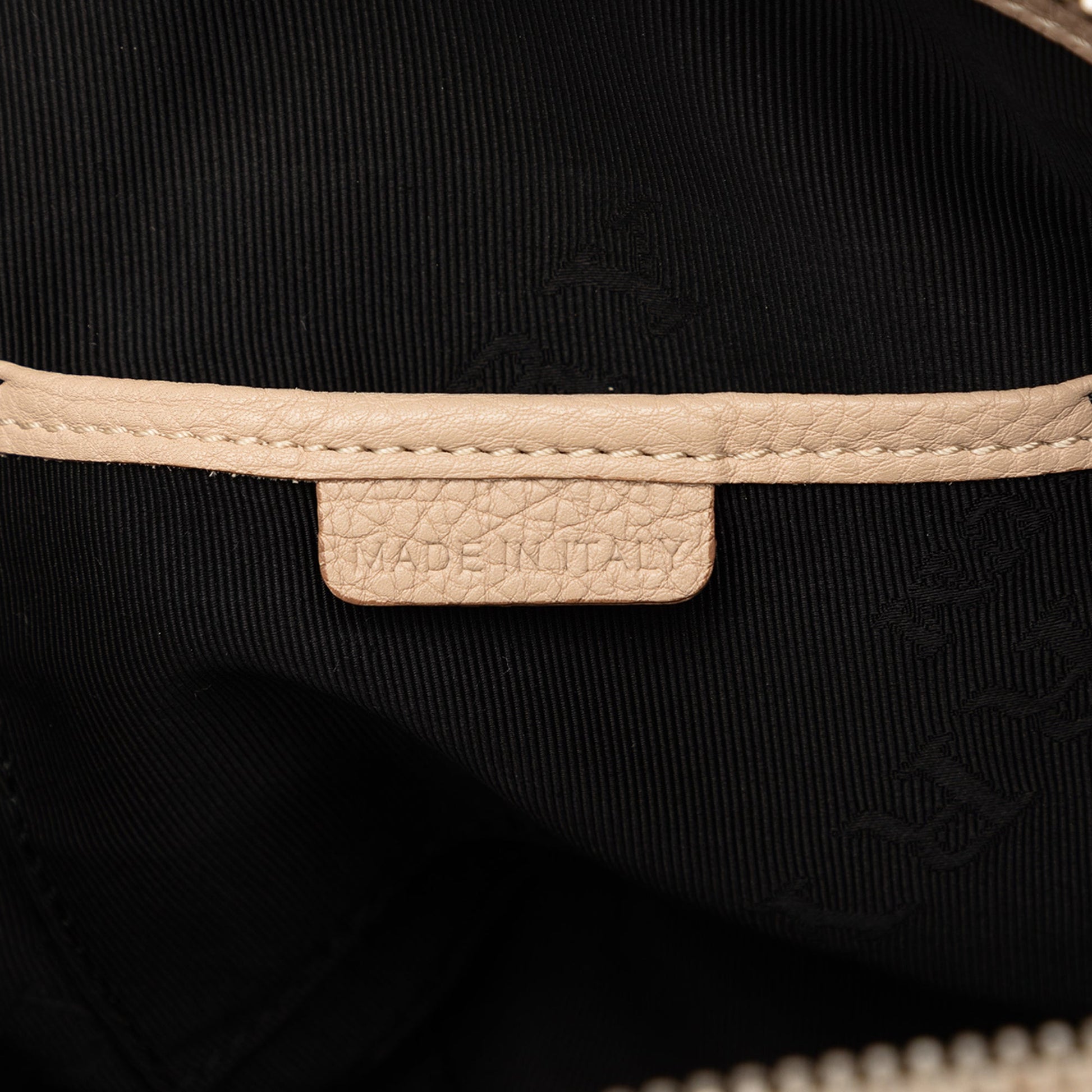 Burberry Small Grained Calfskin Bloomsbury Top Handle Bag