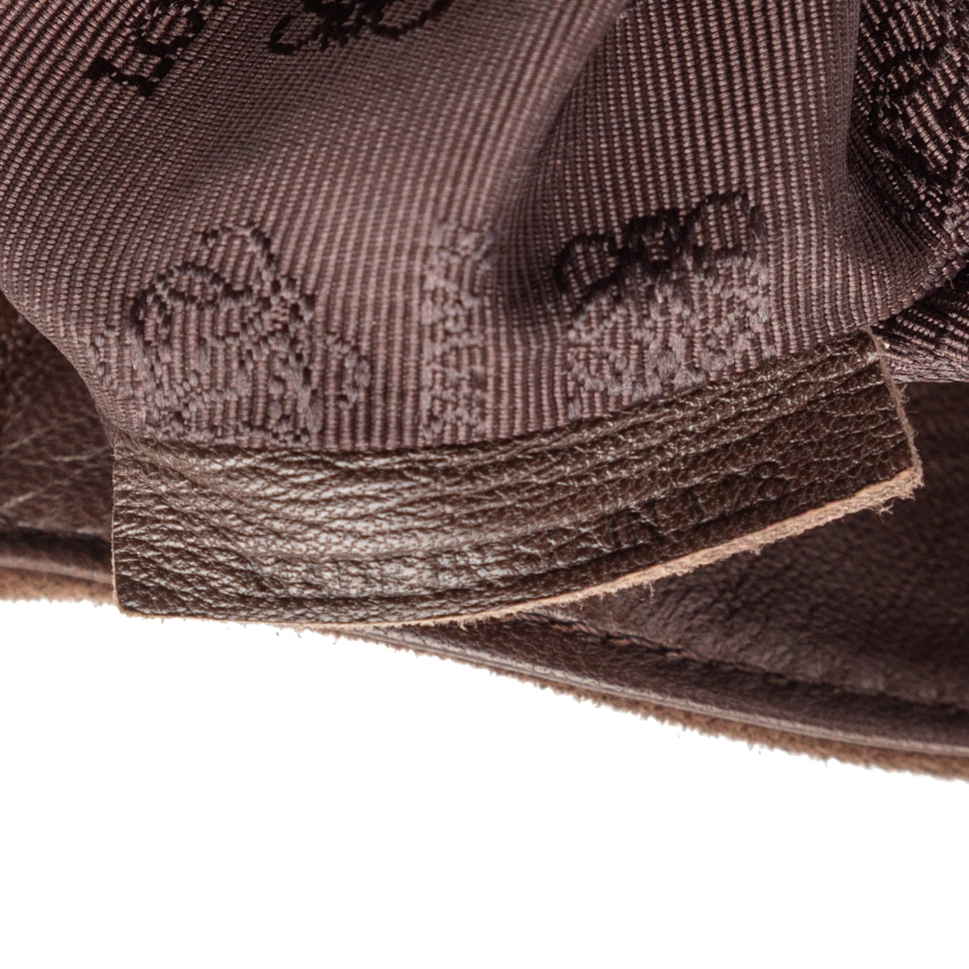 LOEWE Suede Anagram Flap Shoulder Bag