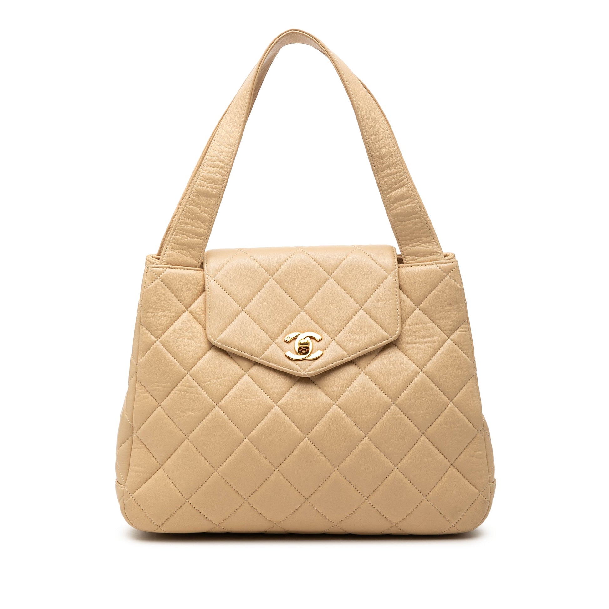 Chanel Quilted Lambskin Flap Top Handle Bag