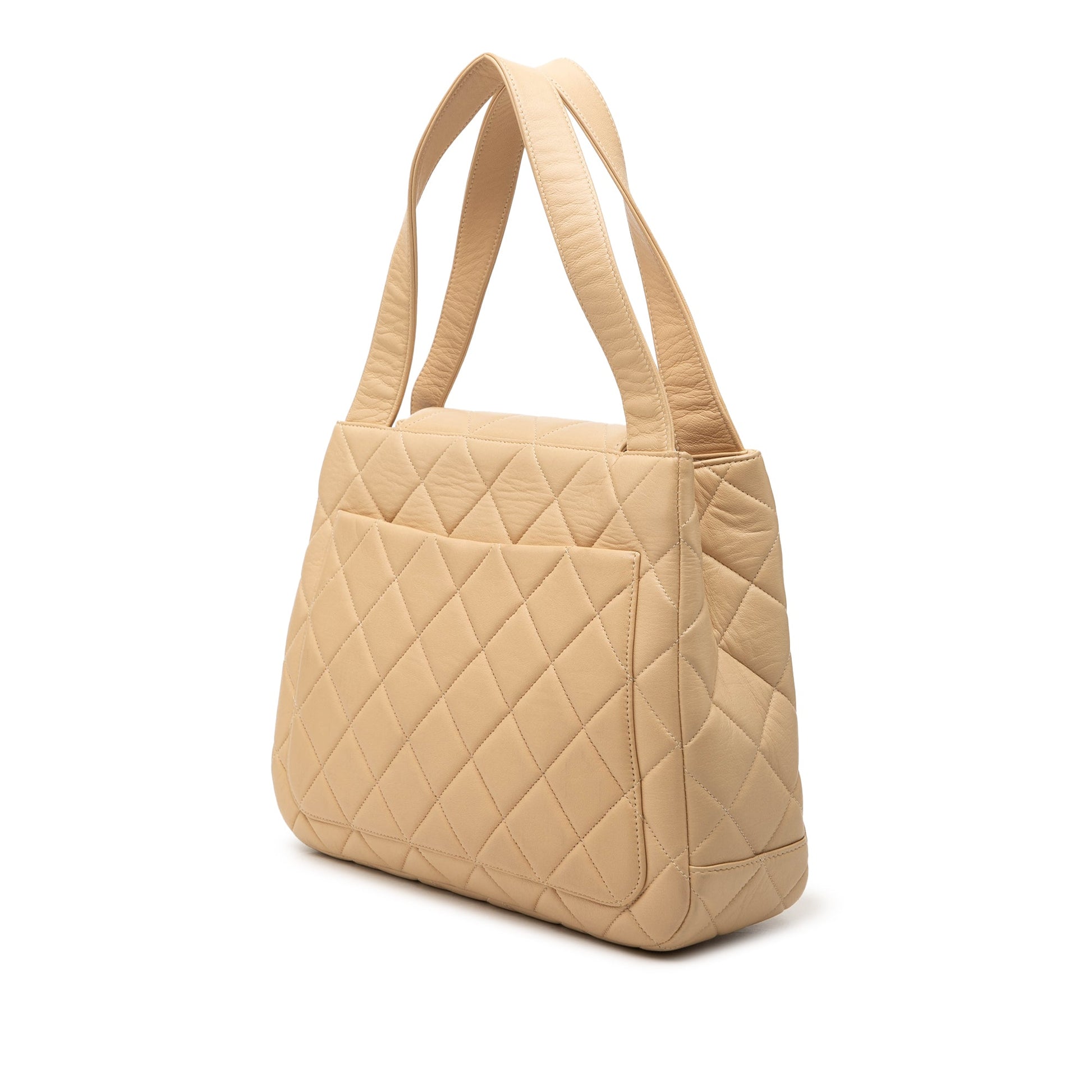 Chanel Quilted Lambskin Flap Top Handle Bag
