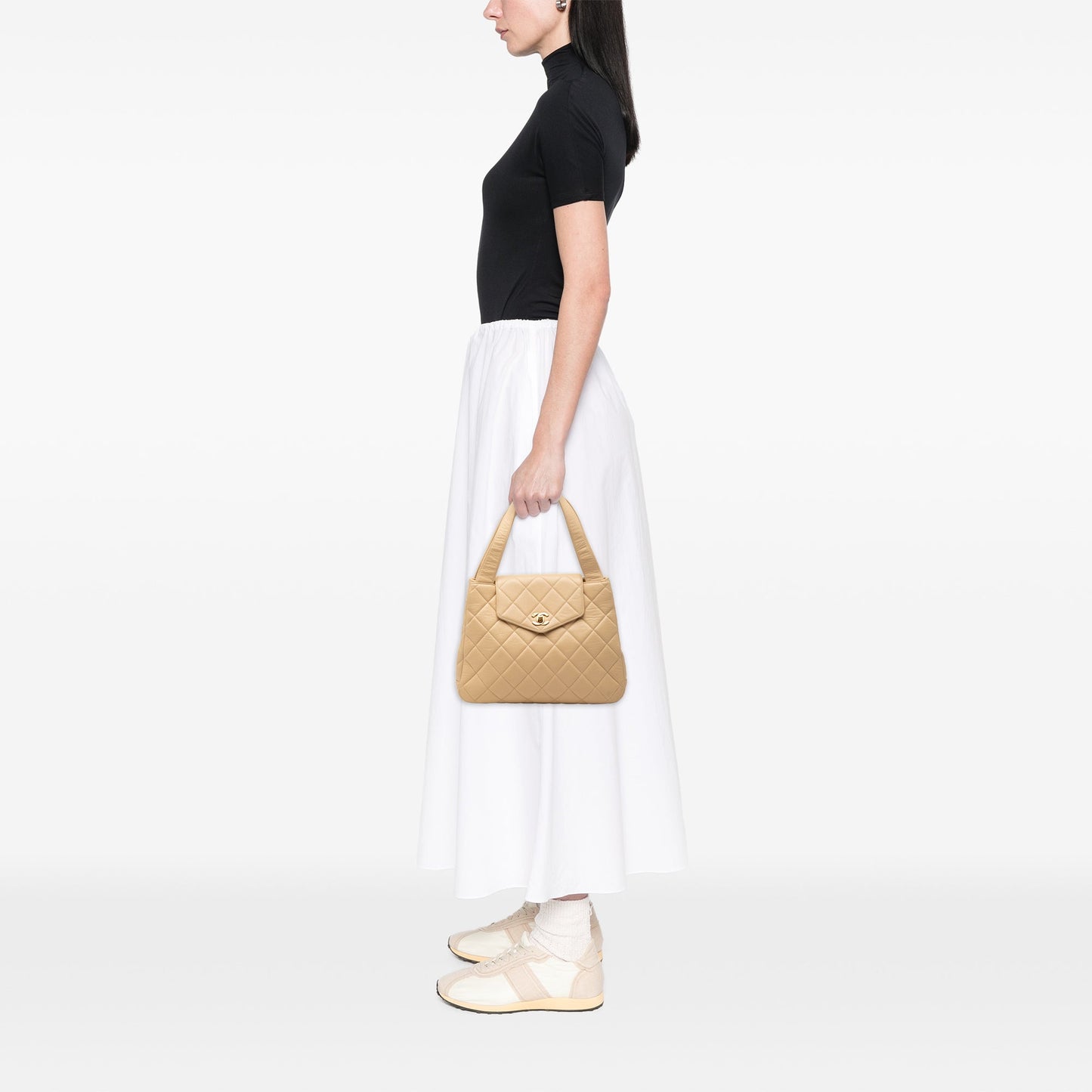 Chanel Quilted Lambskin Flap Top Handle Bag