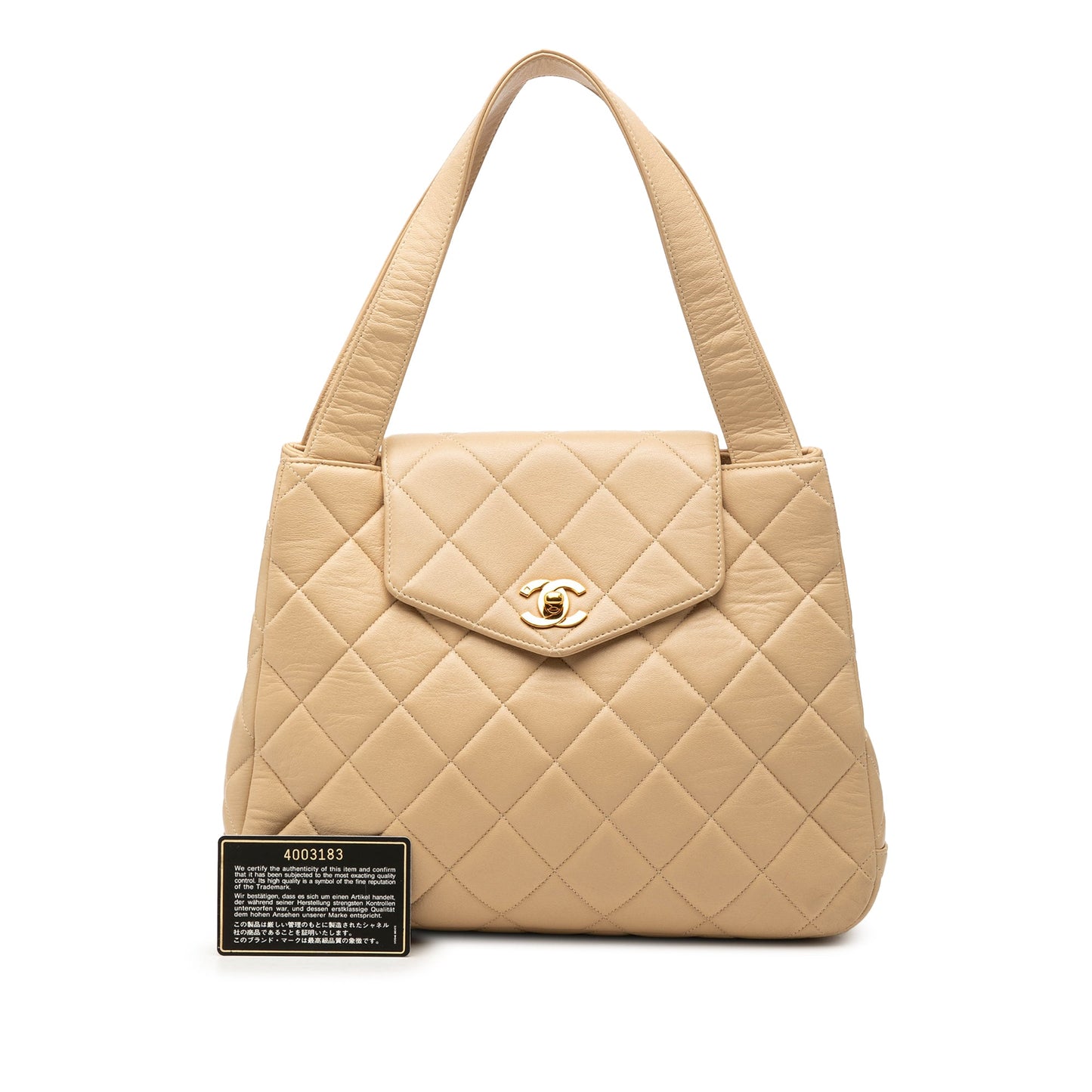 Chanel Quilted Lambskin Flap Top Handle Bag