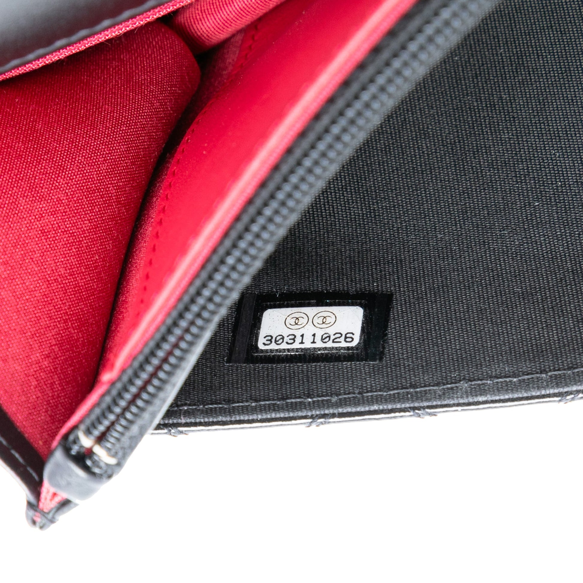 Chanel CC Shiny Aged Calfskin Wallet On Chain