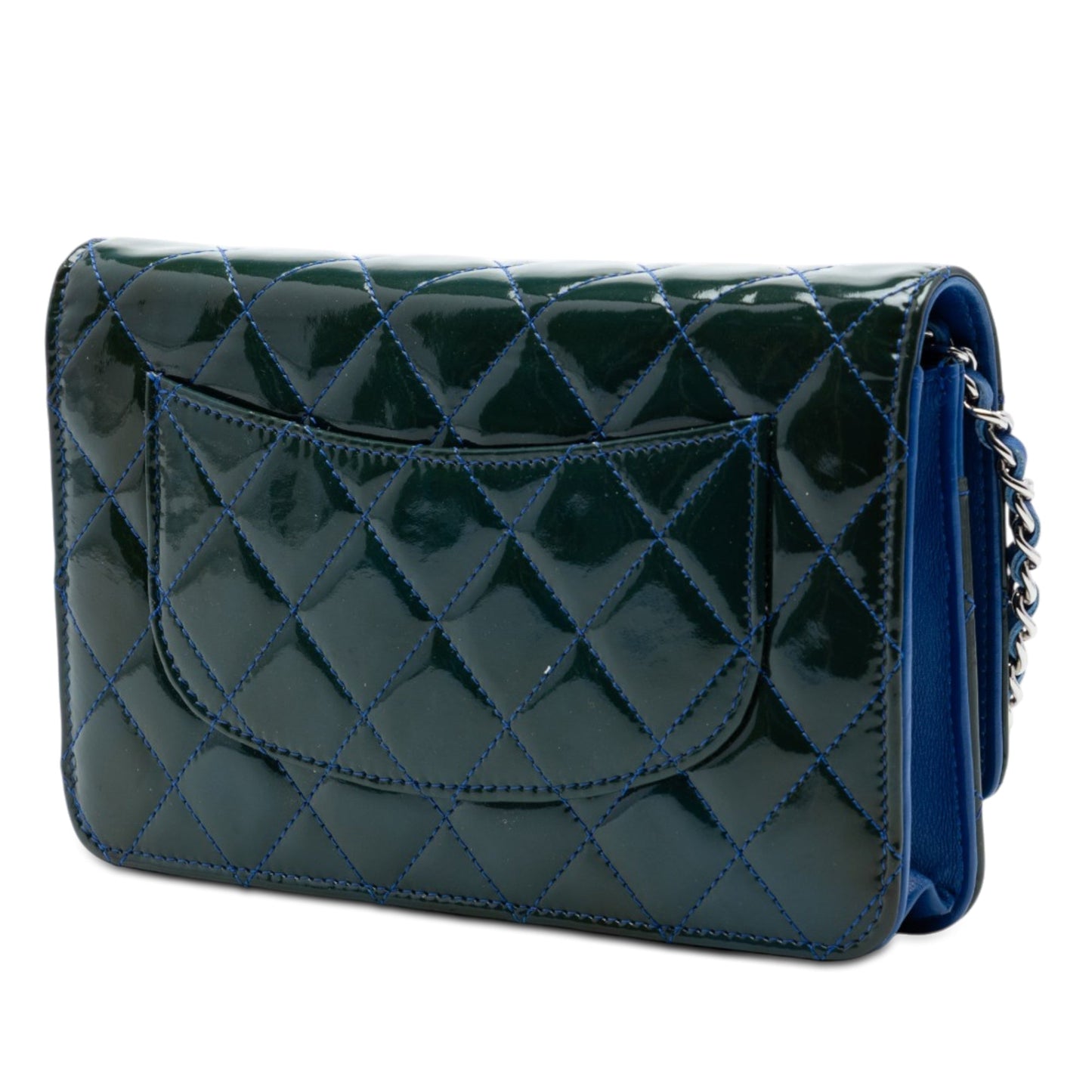 Chanel CC Quilted Patent Incognito Wallet On Chain
