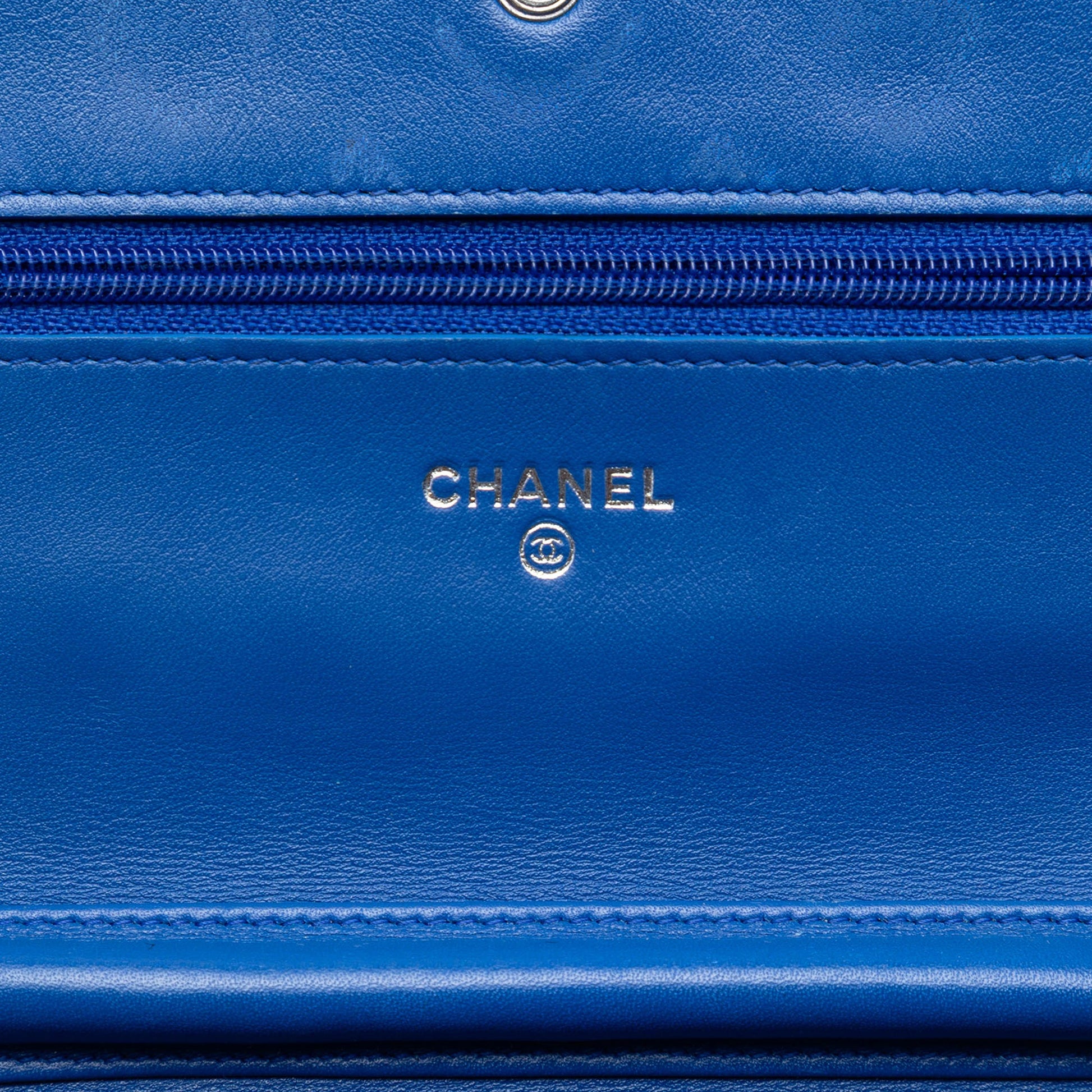 Chanel CC Quilted Patent Incognito Wallet On Chain