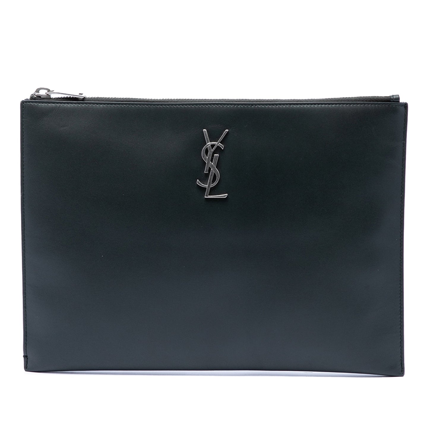 Saint Laurent Leather Monogram Ipad Case