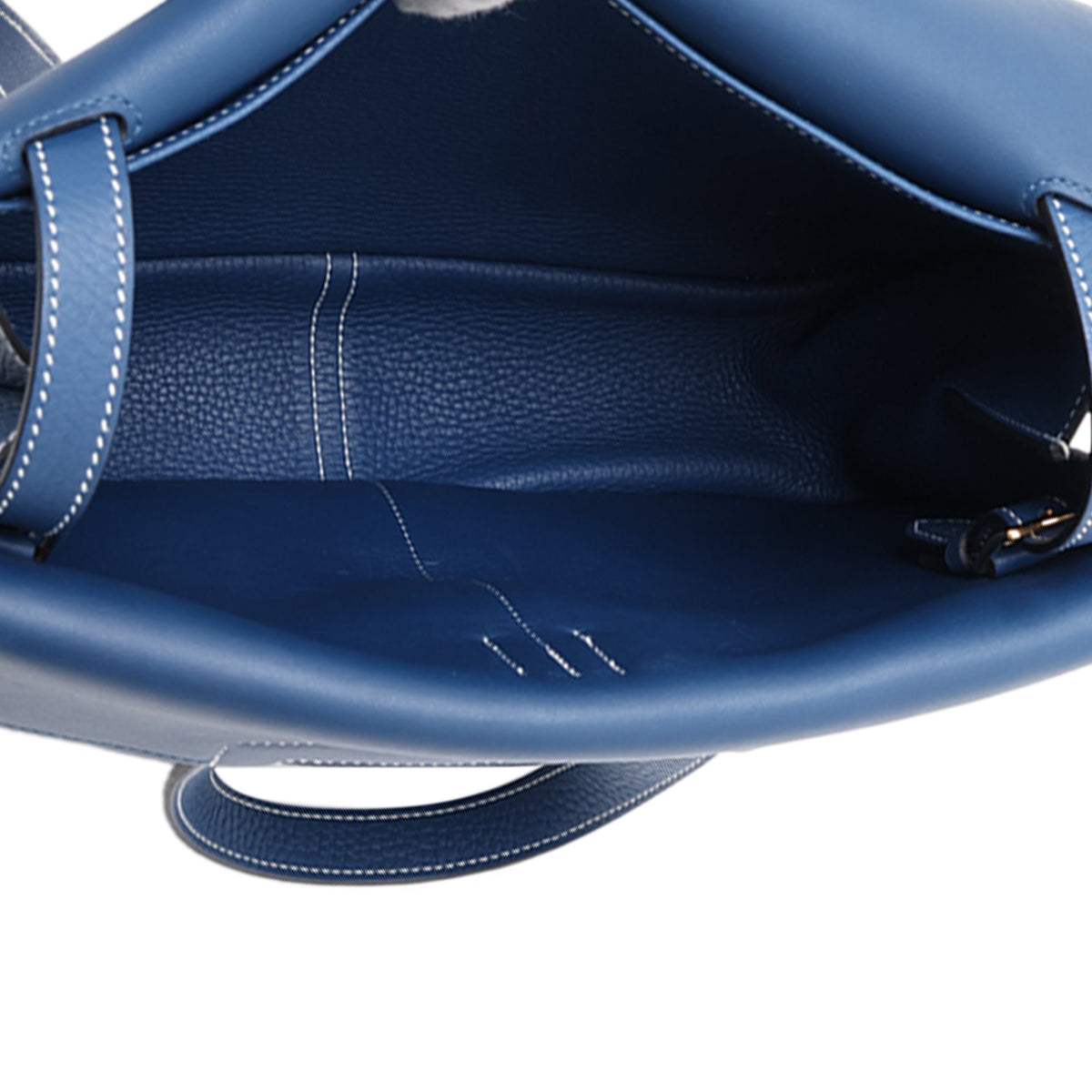 Hermès Clemence Halzan 31 — Blue
