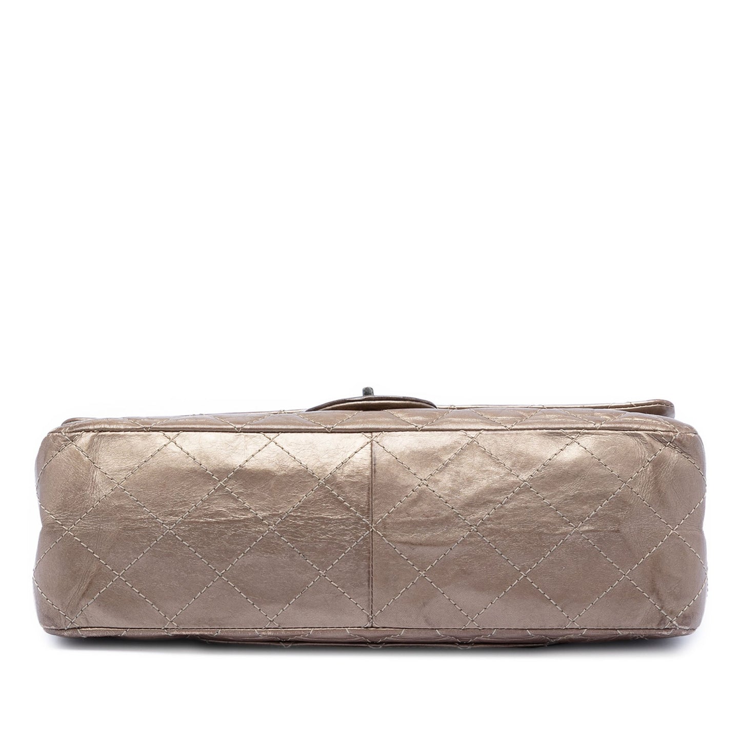 Metallic Aged Calfskin Reissue 2.55 Double Flap 227