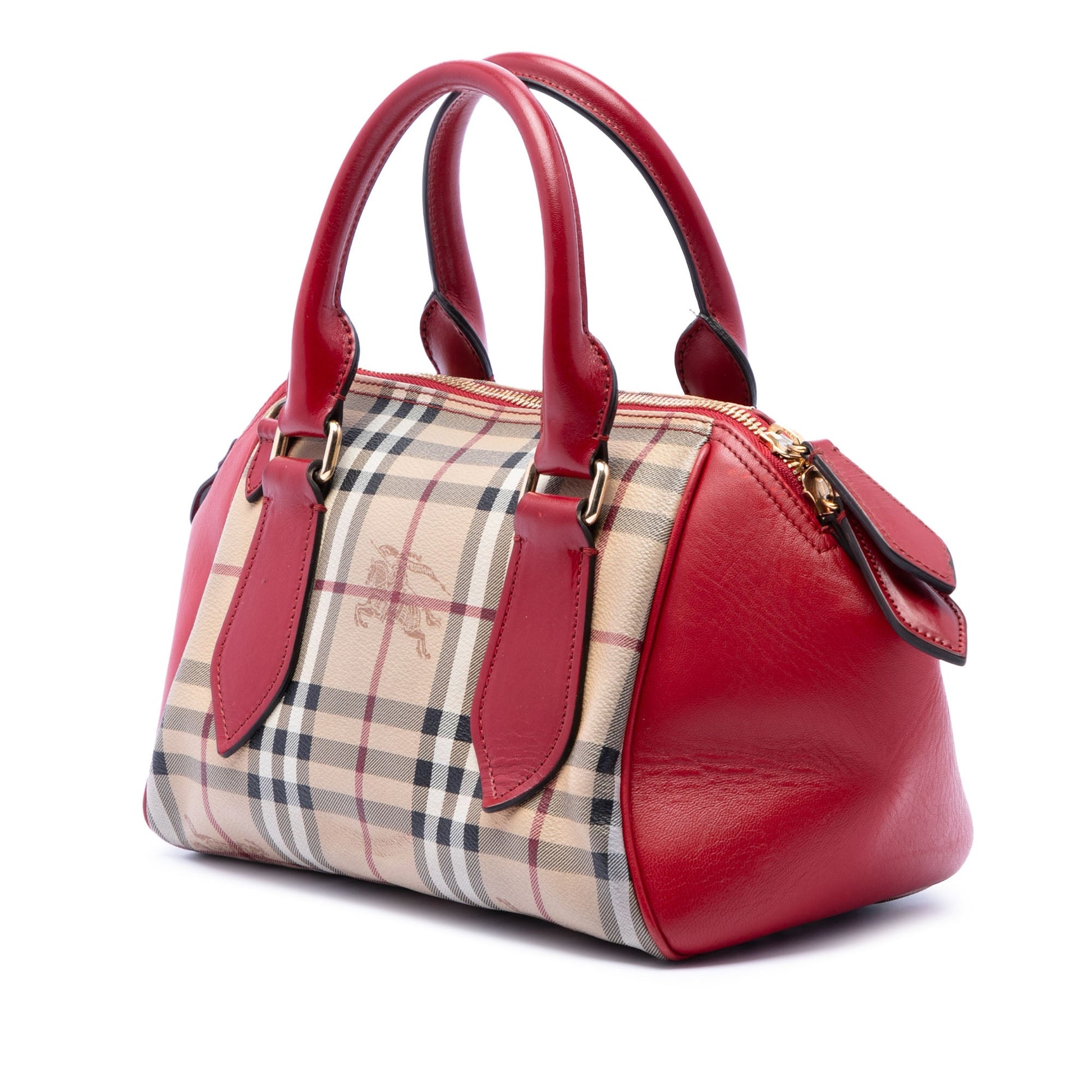 Burberry Small Haymarket Check Coated Canvas Blaze Satchel