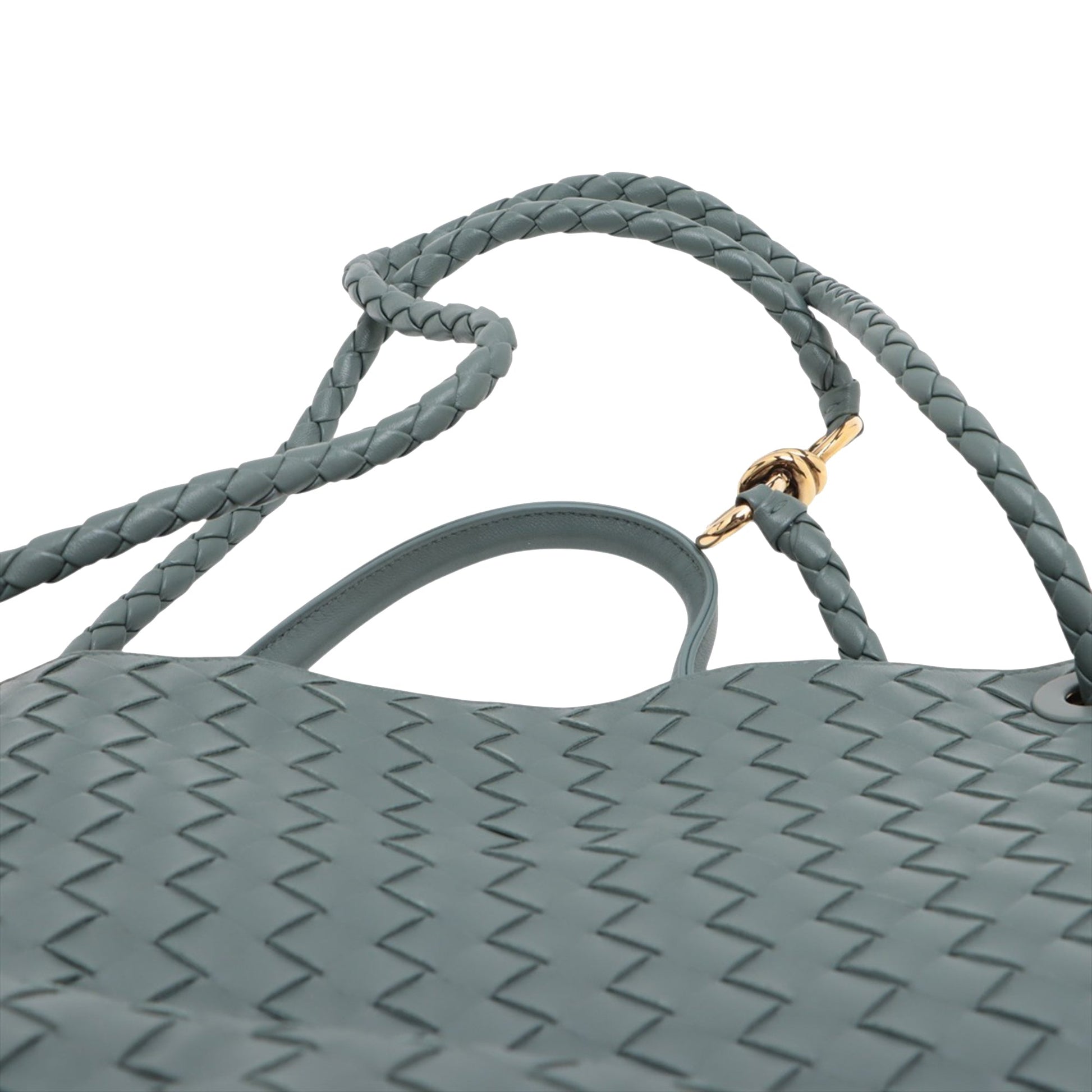 Bottega Veneta Large Lambskin Intrecciato Andiamo Satchel