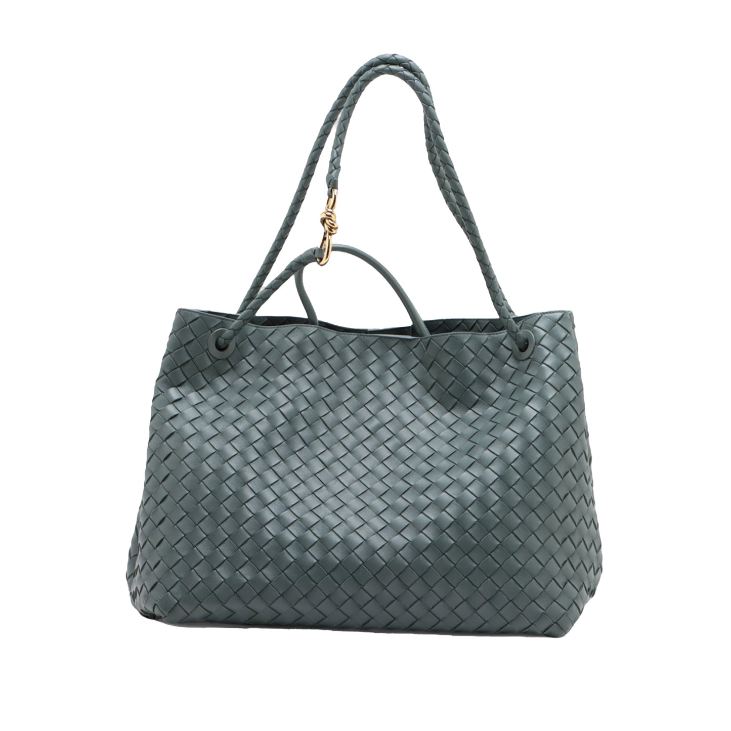 Bottega Veneta Large Lambskin Intrecciato Andiamo Satchel