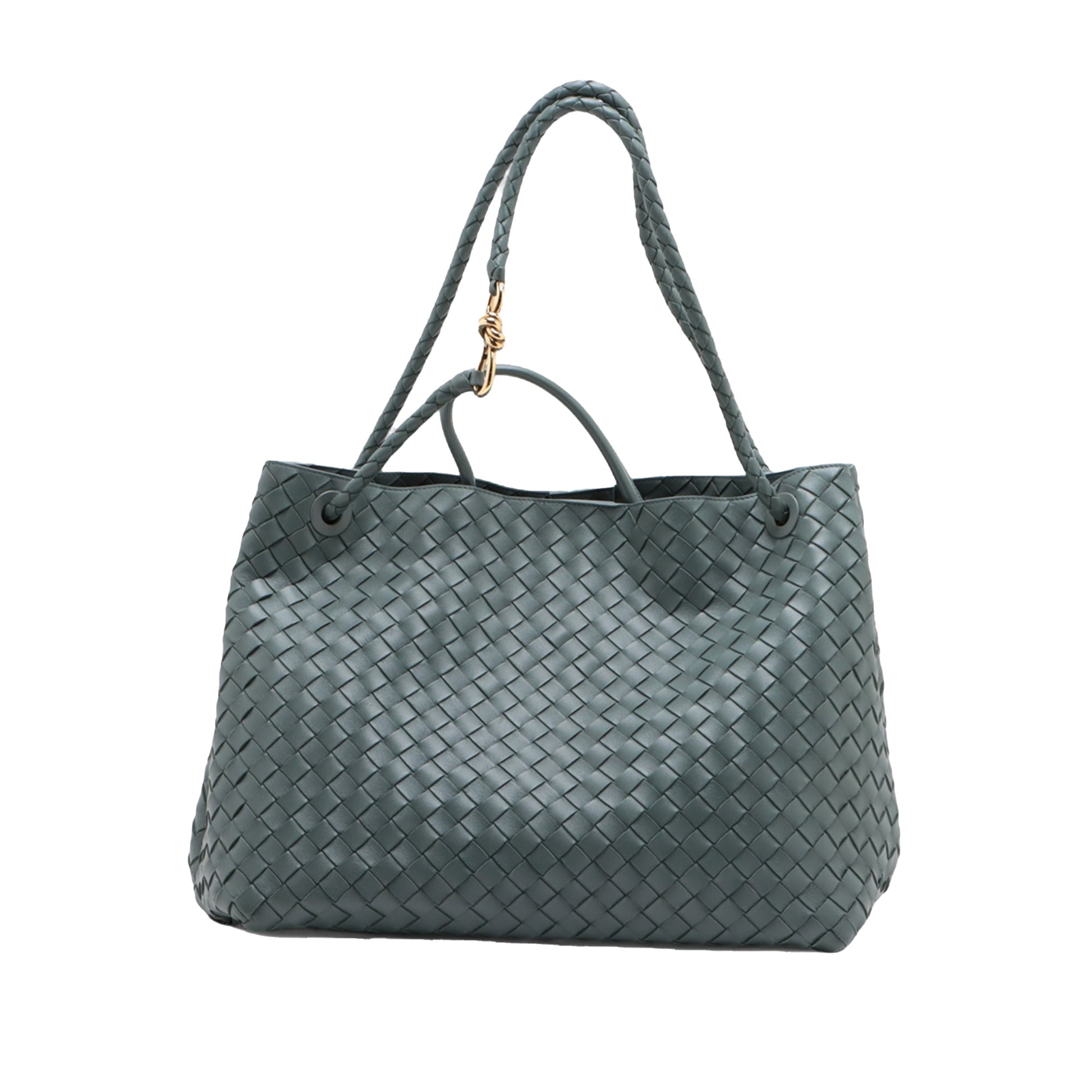 Bottega Veneta Large Lambskin Intrecciato Andiamo Satchel