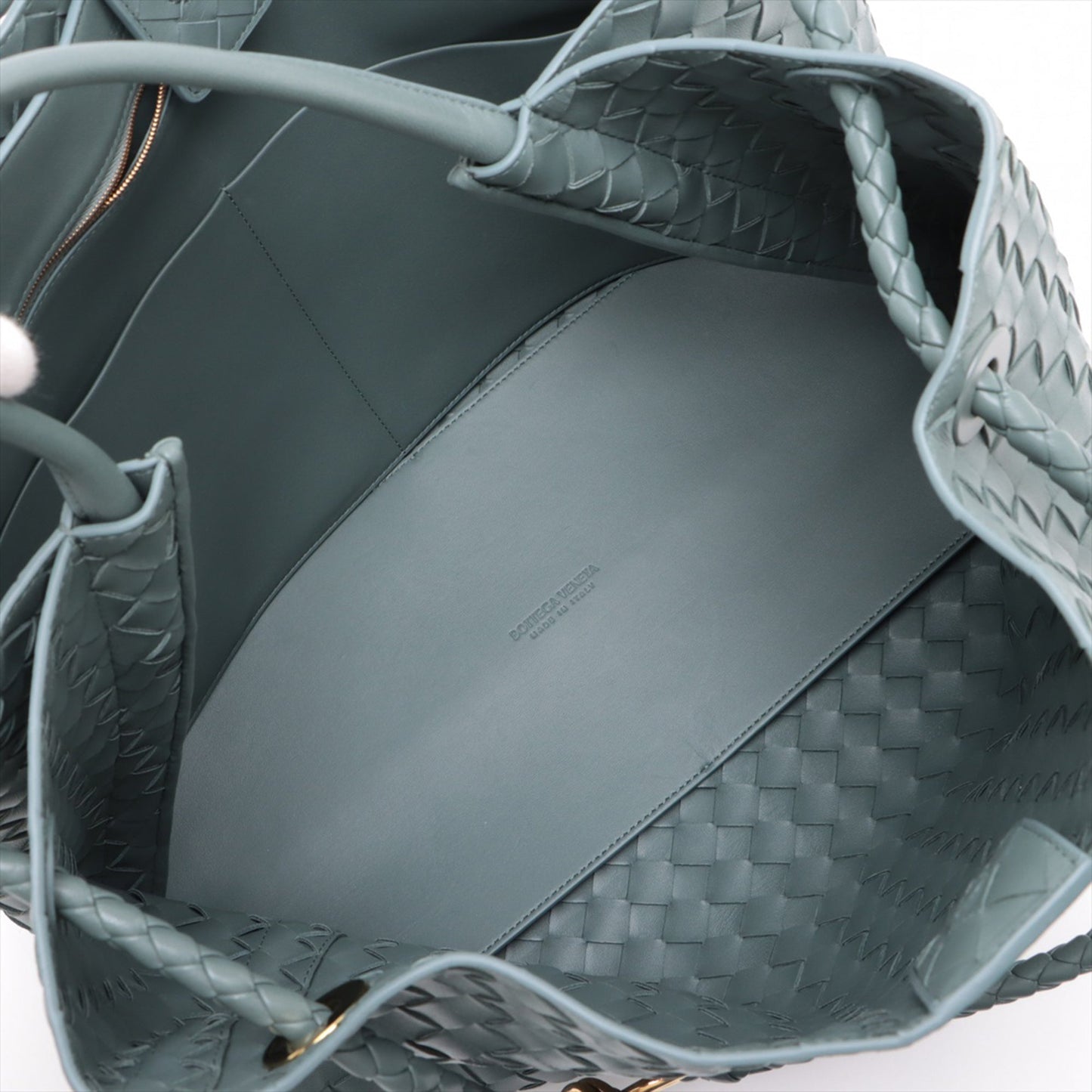 Bottega Veneta Large Lambskin Intrecciato Andiamo Satchel