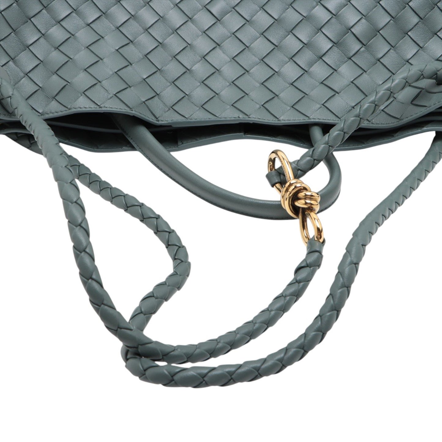 Bottega Veneta Large Lambskin Intrecciato Andiamo Satchel