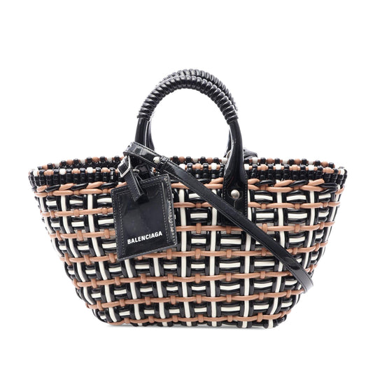 Balenciaga XS Woven Bistrot Panier Tote