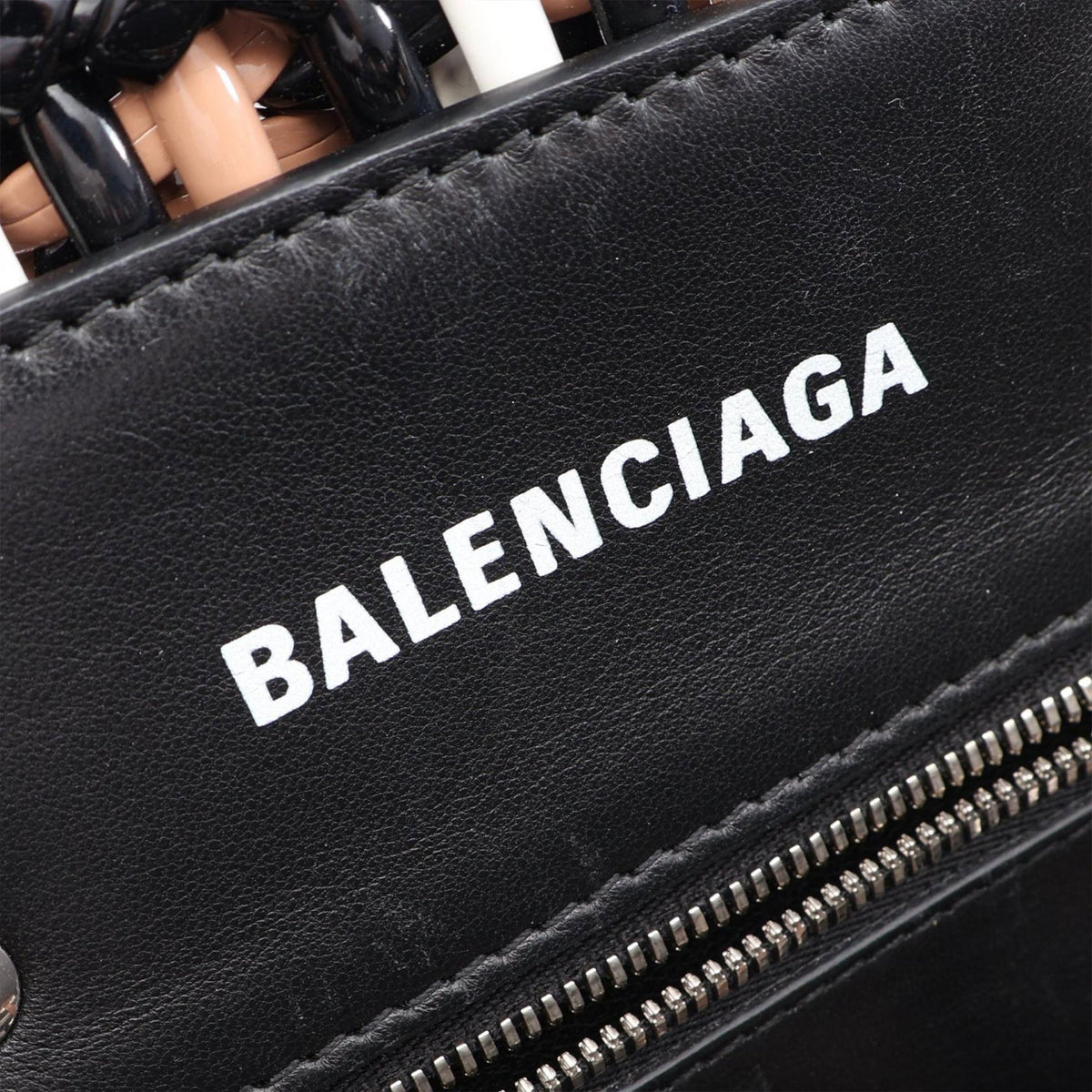 Balenciaga XS Woven Bistrot Panier Tote