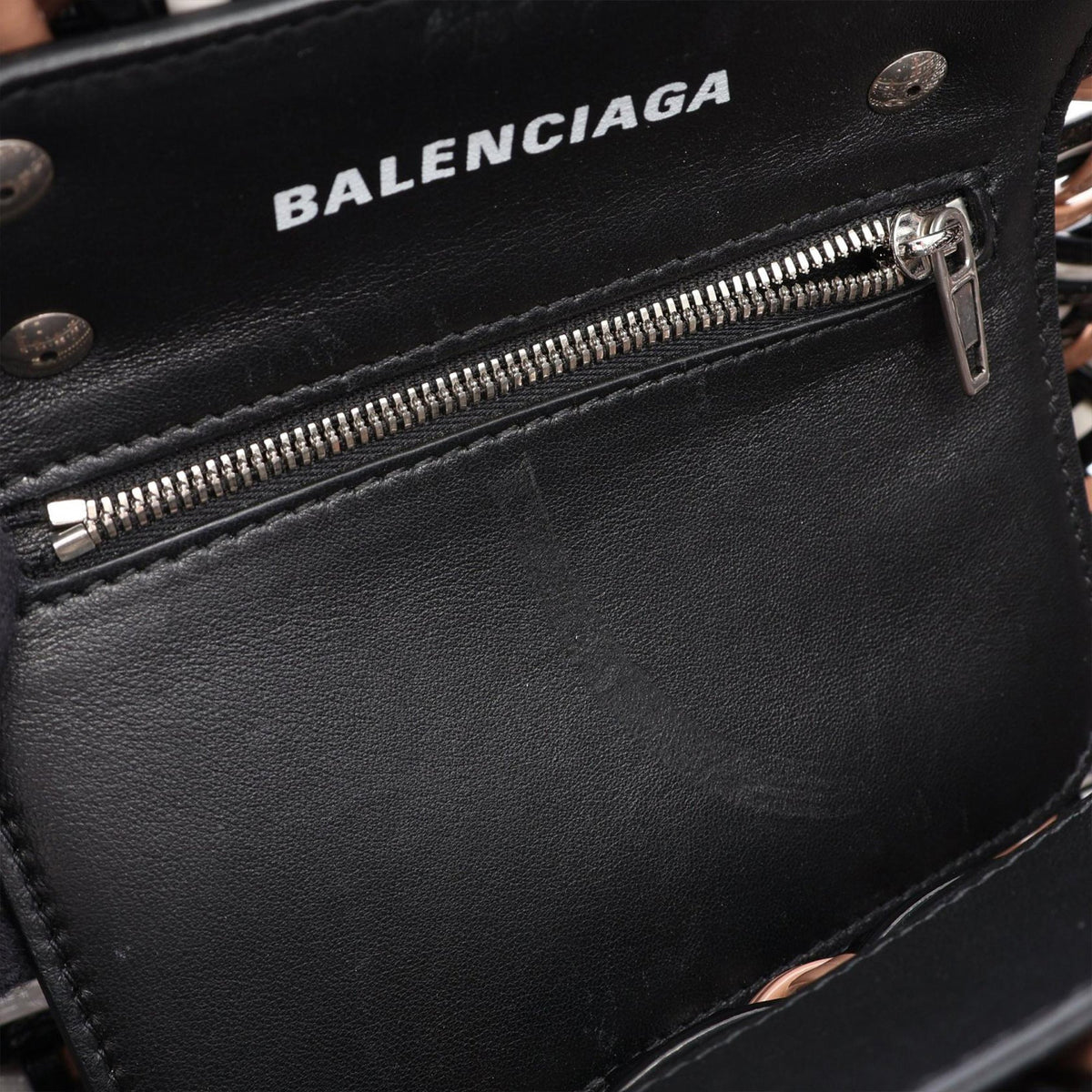 Balenciaga XS Woven Bistrot Panier Tote