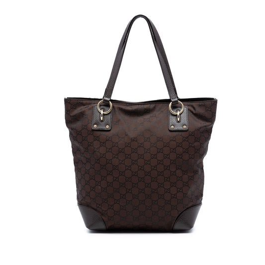 Gucci GG Nylon Vertical Charm Tote