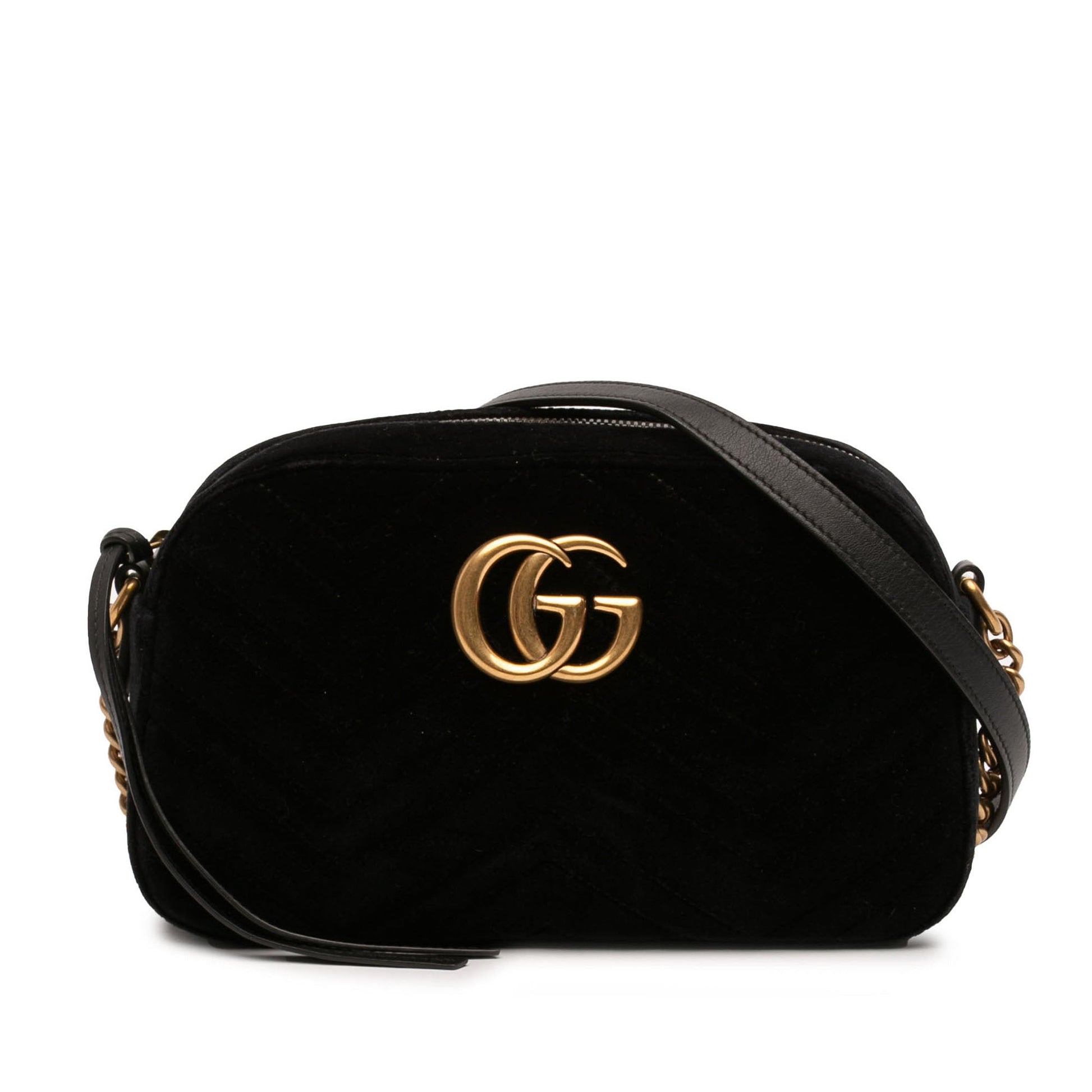 Gucci Small GG Marmont Matelasse Velvet Crossbody