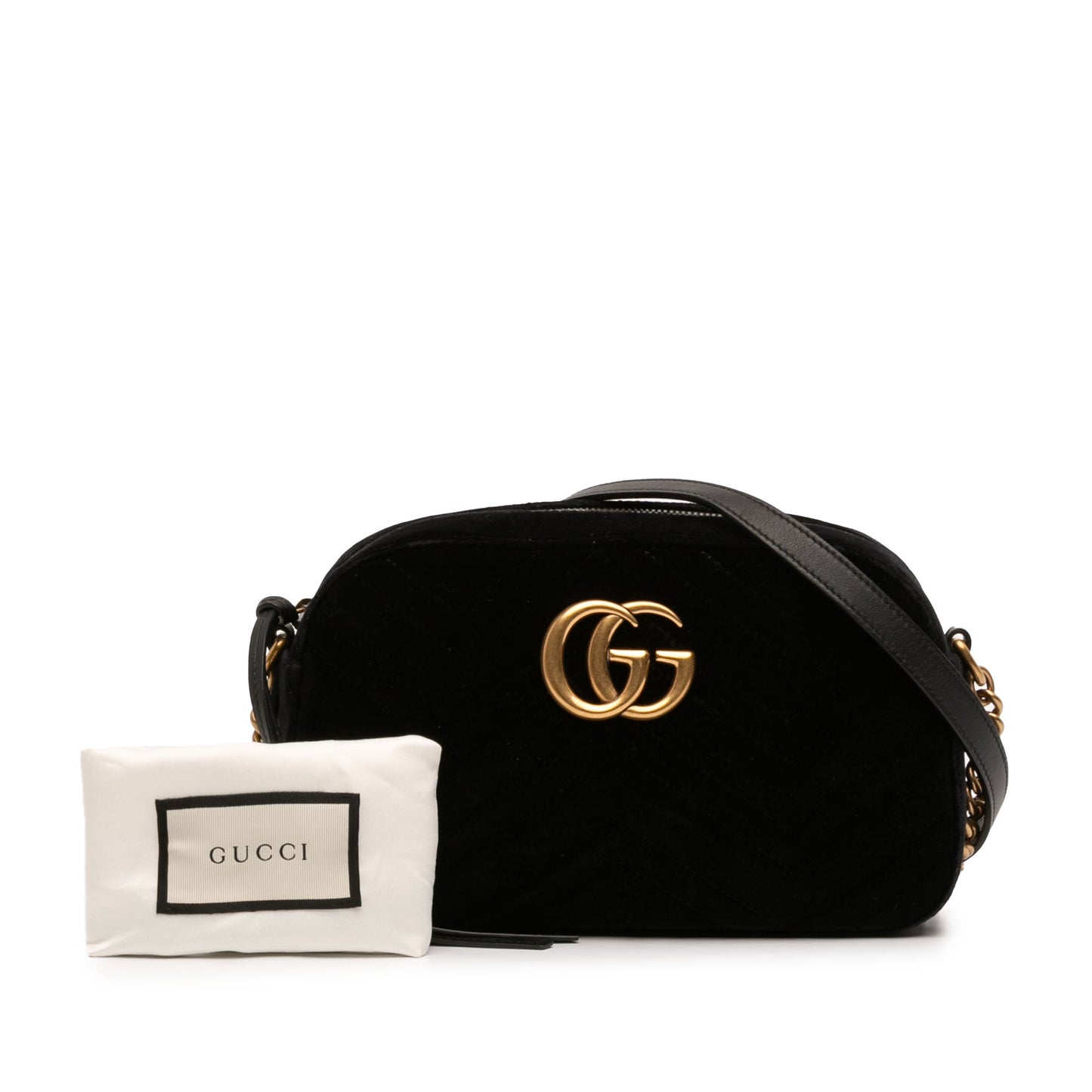 Gucci Small GG Marmont Matelasse Velvet Crossbody