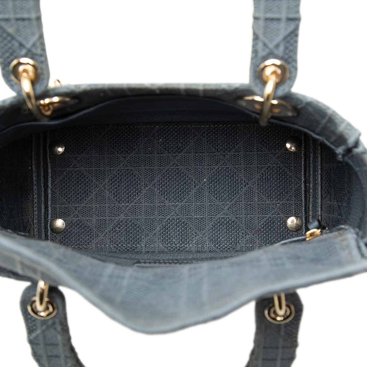 Dior Medium Embroidered Canvas Cannage Lady D Lite