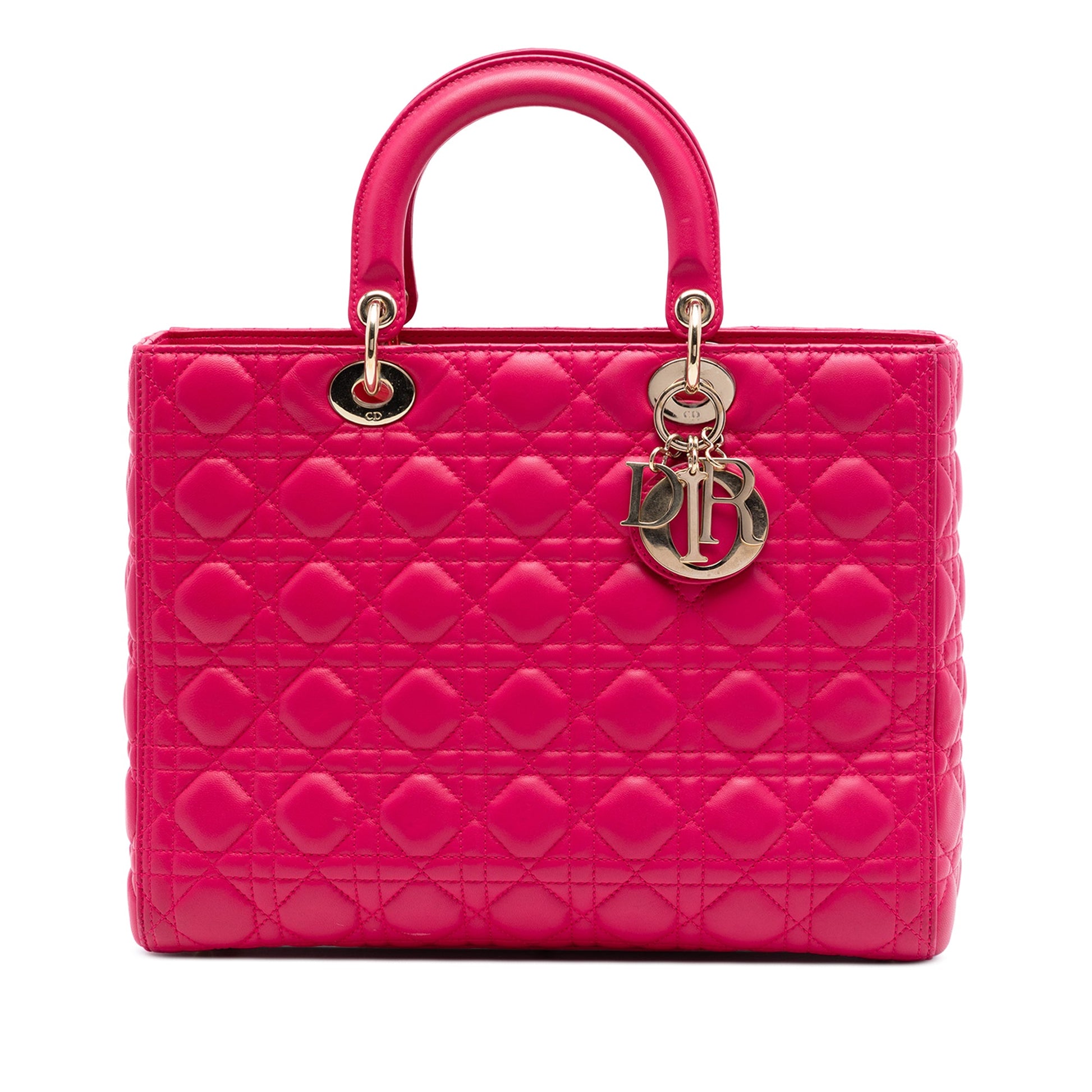 Dior Large Lambskin Cannage Lady Dior
