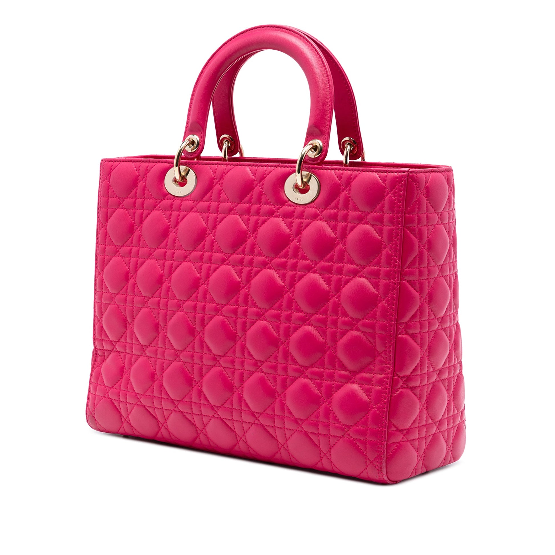 Dior Large Lambskin Cannage Lady Dior