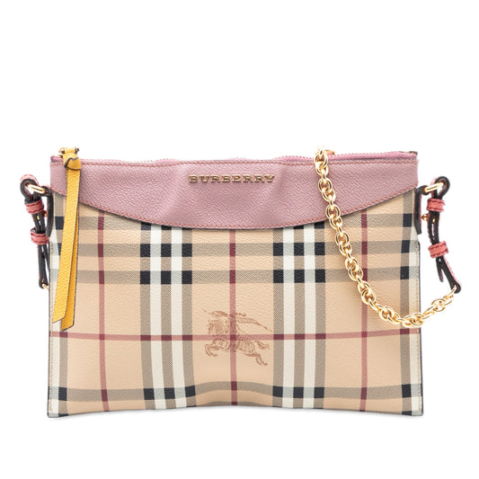 Burberry Haymarket Check Coated Canvas Peyton Crossbody