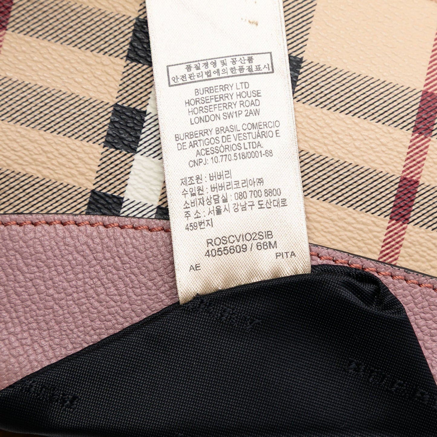 Burberry Haymarket Check Coated Canvas Peyton Crossbody