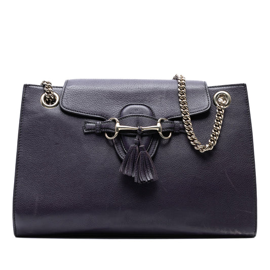 Gucci Large Leather Emily Shoulder Bag