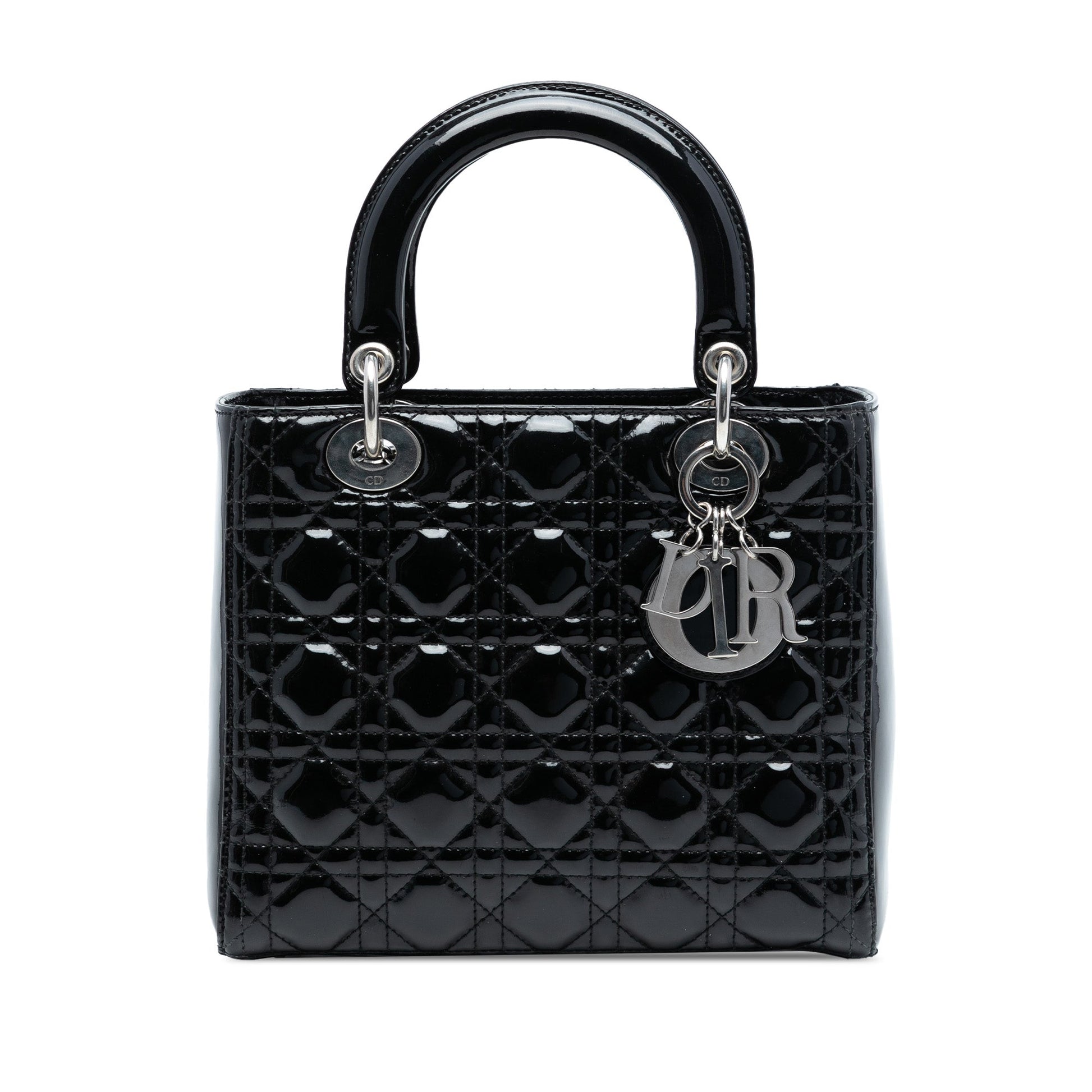 Dior Medium Patent Cannage Lady Dior
