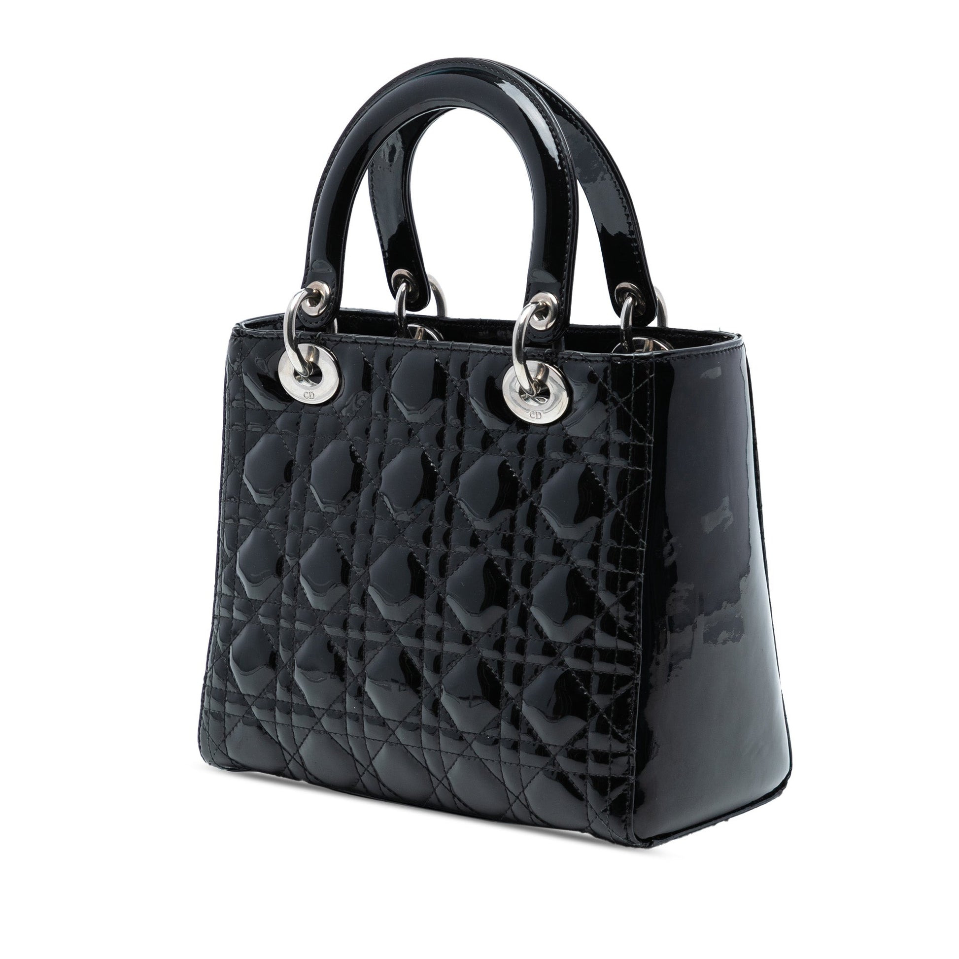 Dior Medium Patent Cannage Lady Dior