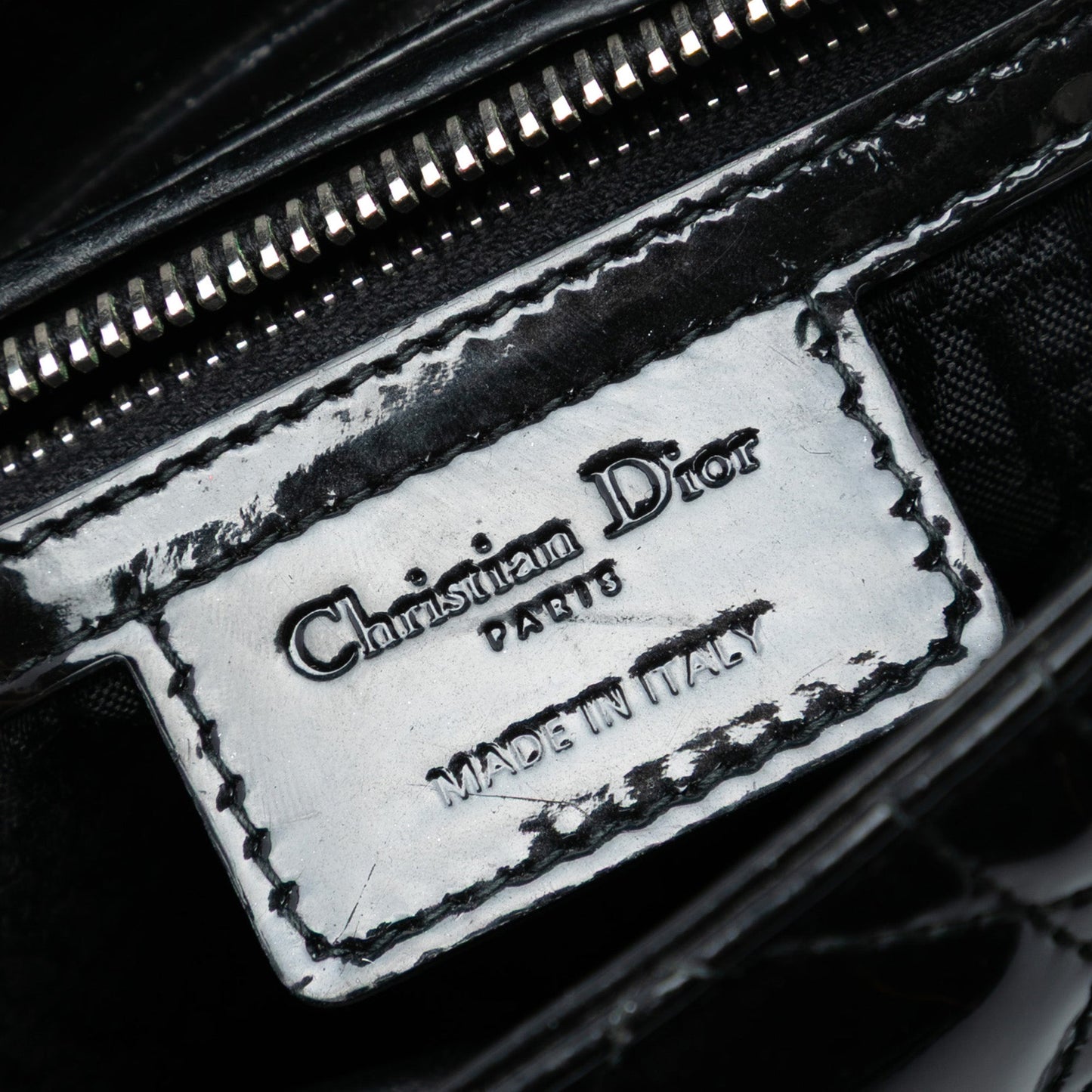 Dior Medium Patent Cannage Lady Dior
