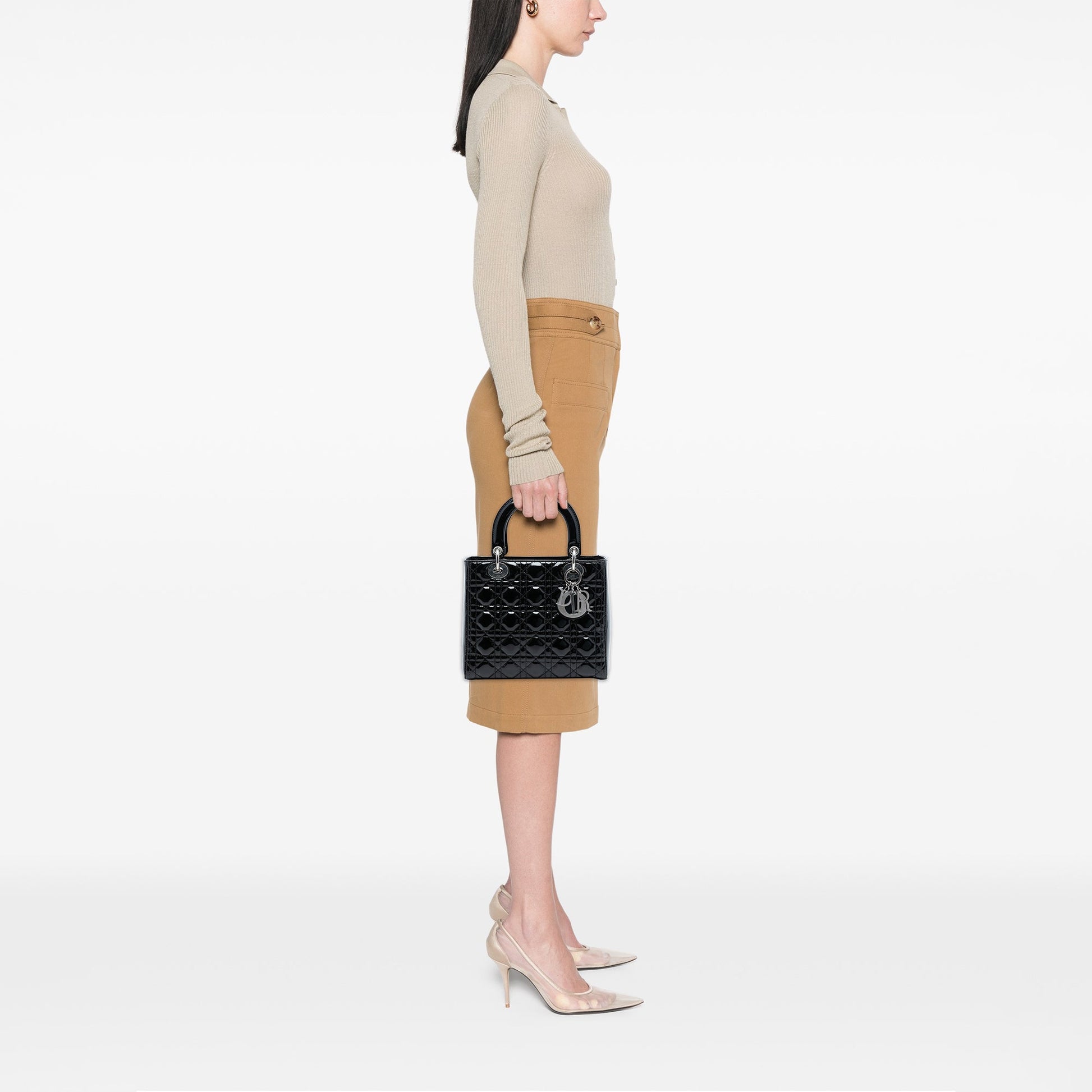 Dior Medium Patent Cannage Lady Dior