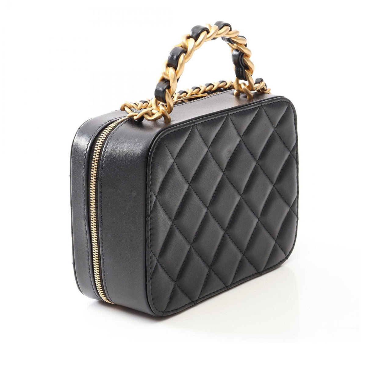 Chanel Small CC Quilted Lambskin Top Handle Vanity Case