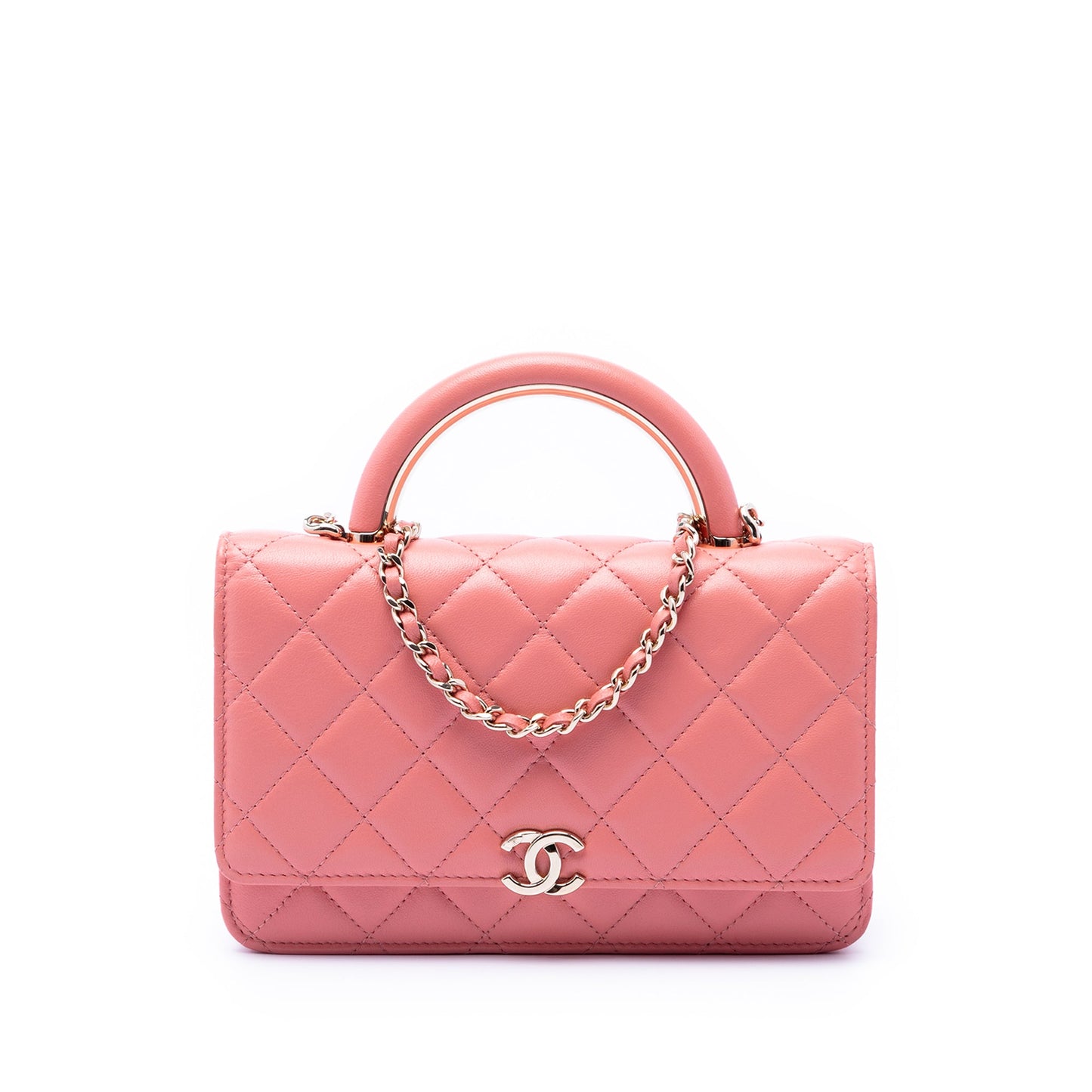 Chanel Mini Rectangular Lambskin Paris Le19M Charming Top Handle Flap