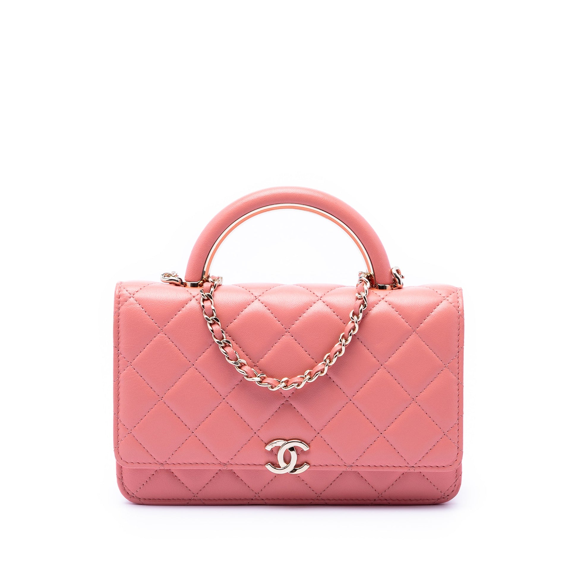 Chanel Mini Rectangular Lambskin Paris Le19M Charming Top Handle Flap