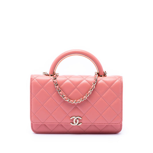 Chanel Mini Rectangular Lambskin Paris Le19M Charming Top Handle Flap