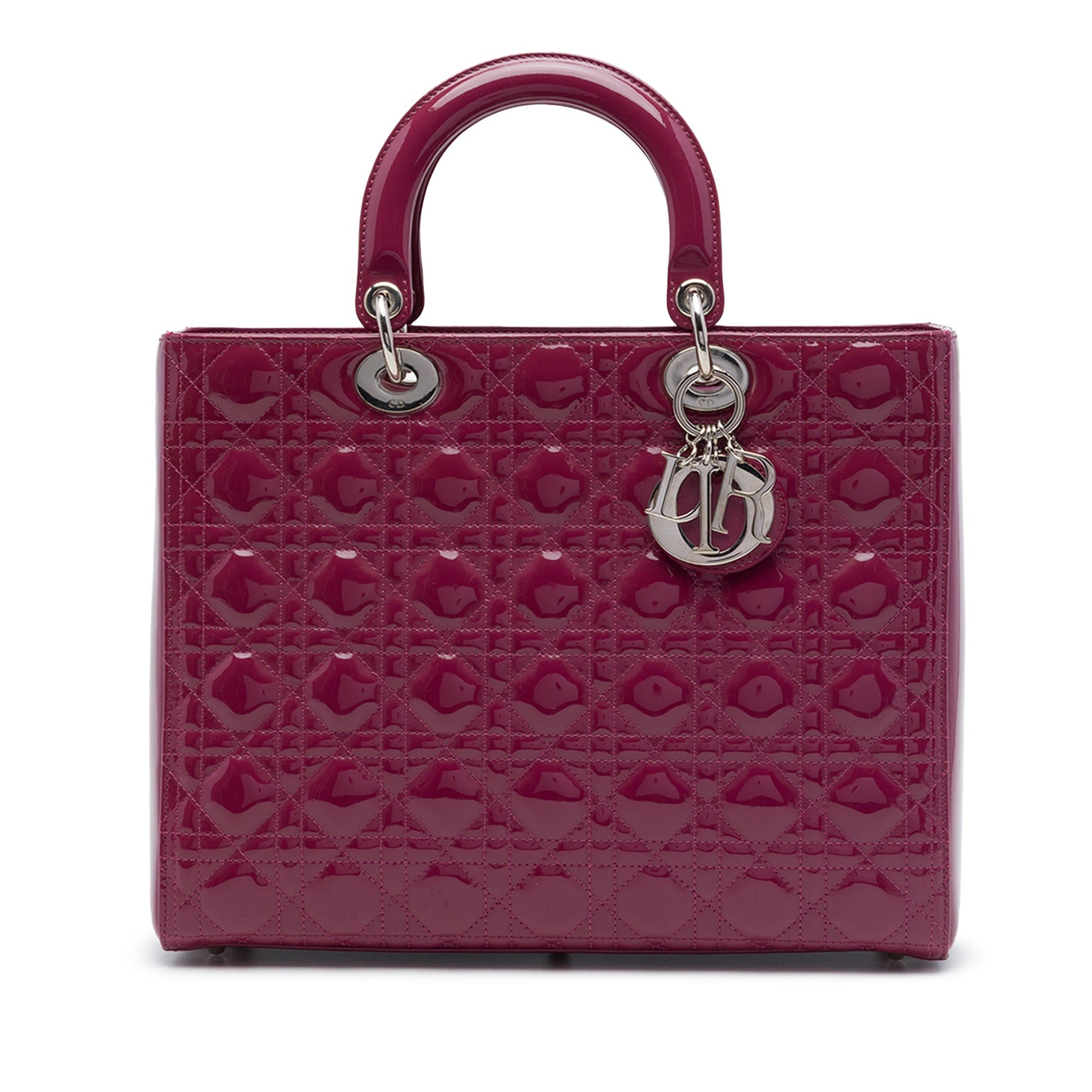 Dior Large Patent Cannage Lady Dior