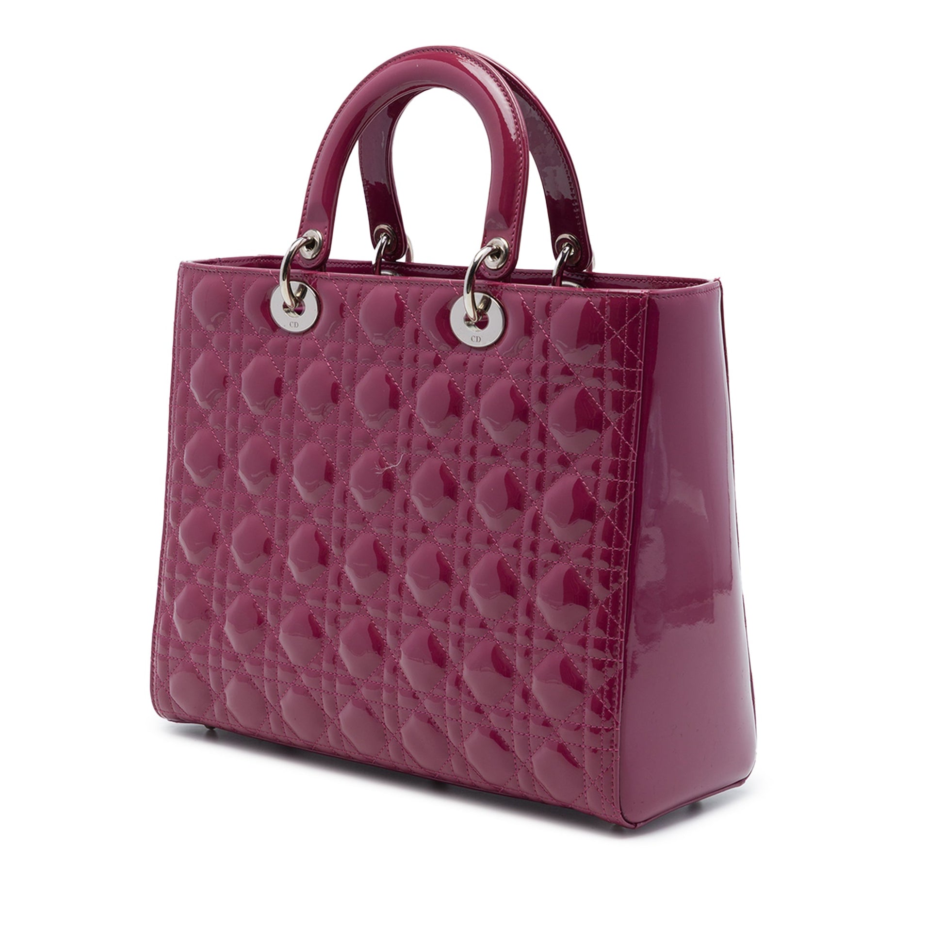 Dior Large Patent Cannage Lady Dior