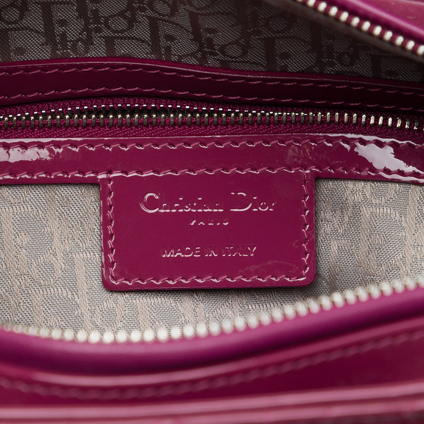 Dior Large Patent Cannage Lady Dior