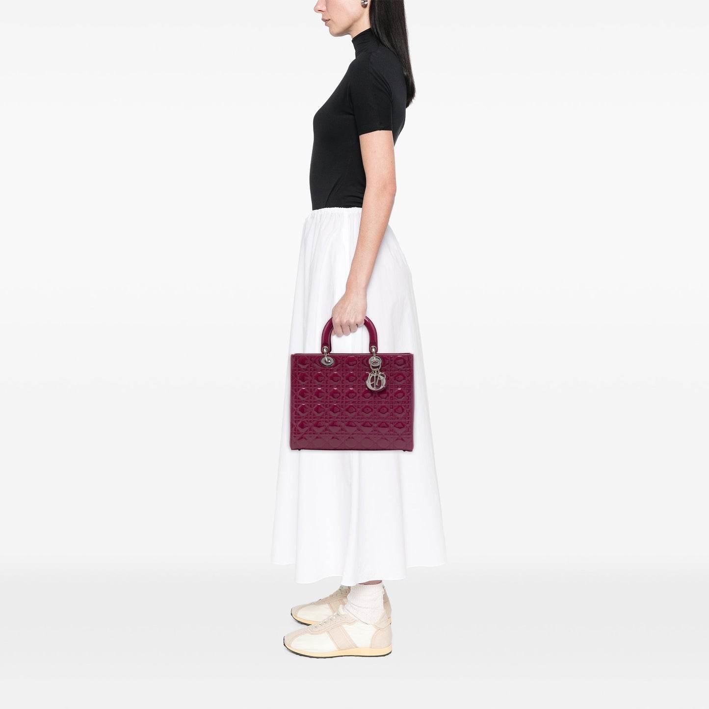 Dior Large Patent Cannage Lady Dior