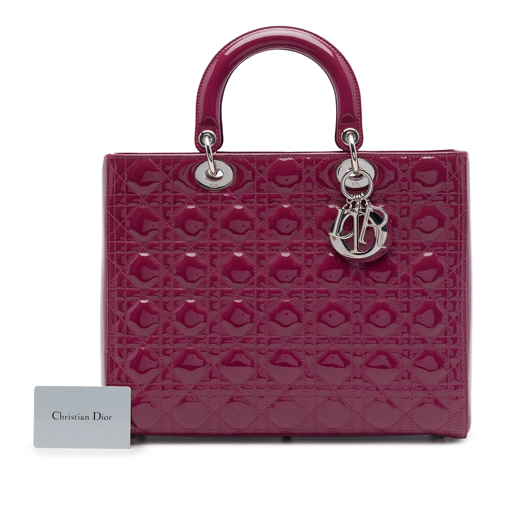 Dior Large Patent Cannage Lady Dior
