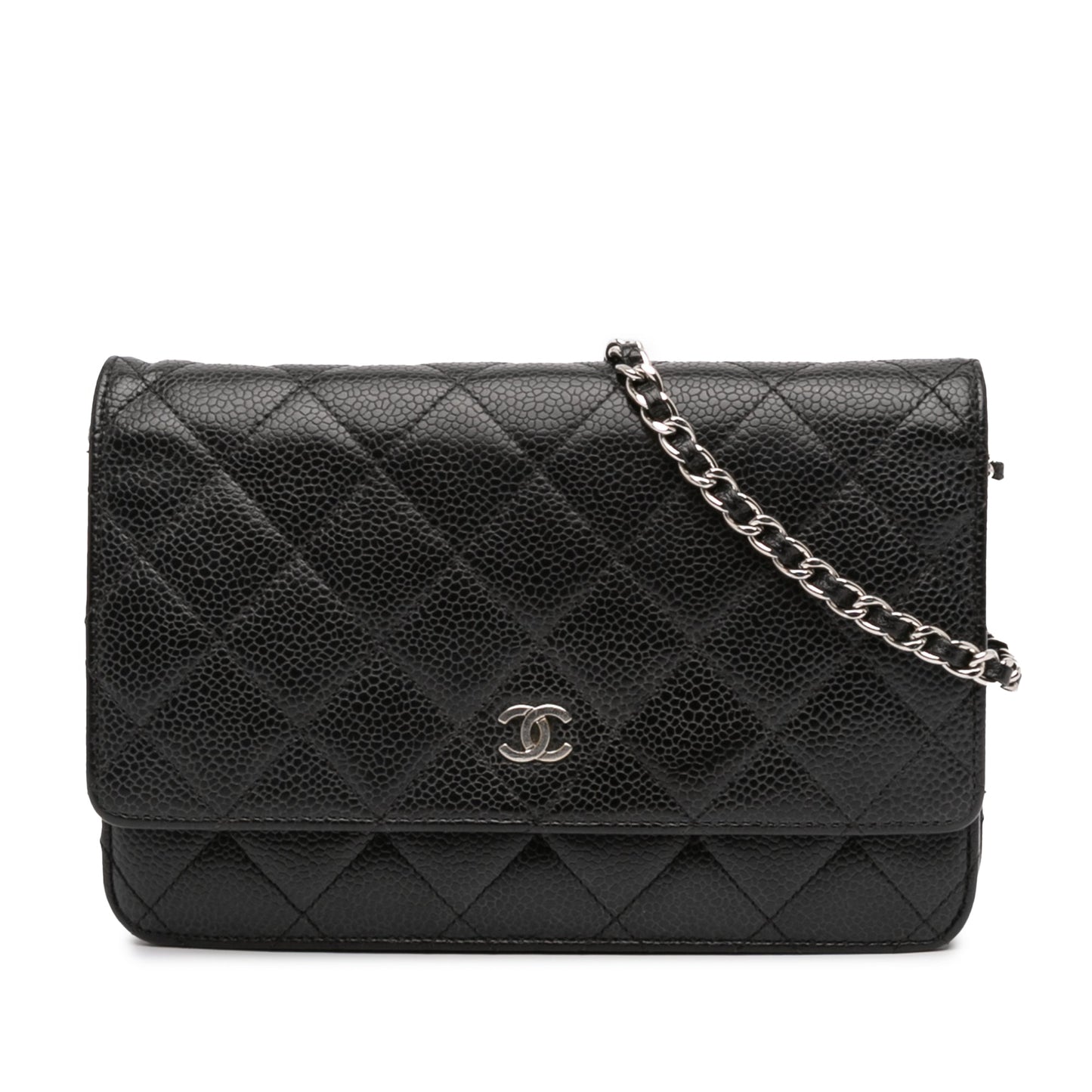 Chanel CC Quilted Caviar Wallet on Chain