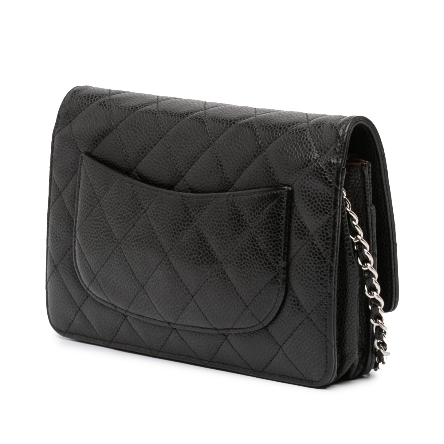 Chanel CC Quilted Caviar Wallet on Chain