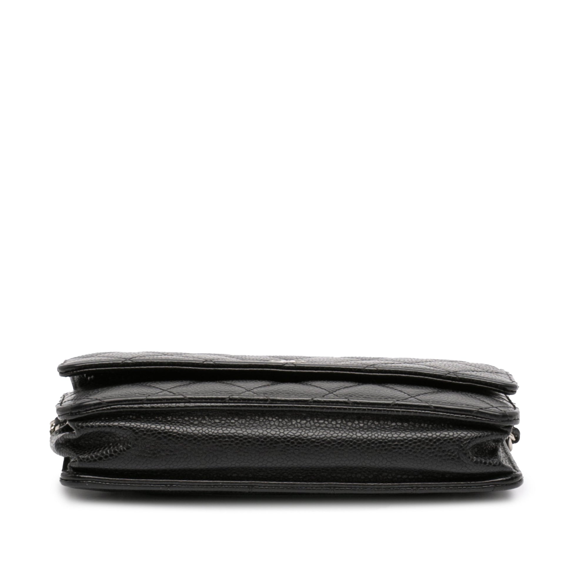 Chanel CC Quilted Caviar Wallet on Chain