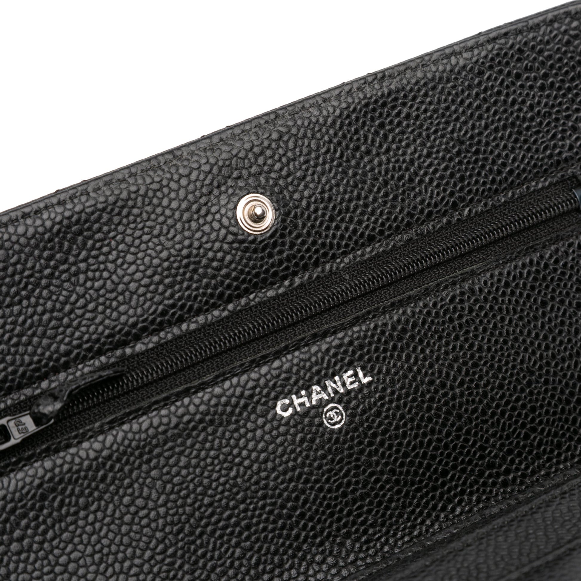 Chanel CC Quilted Caviar Wallet on Chain
