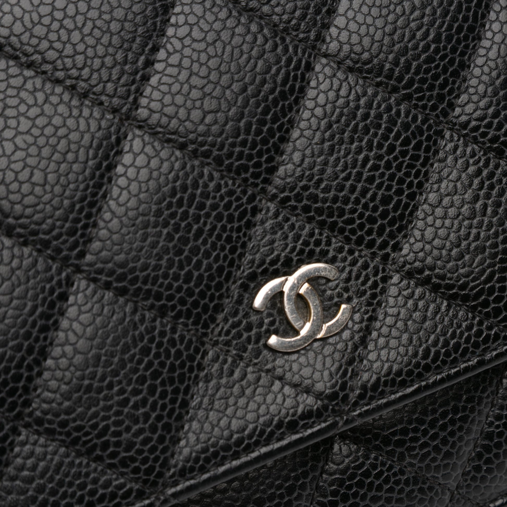 Chanel CC Quilted Caviar Wallet on Chain
