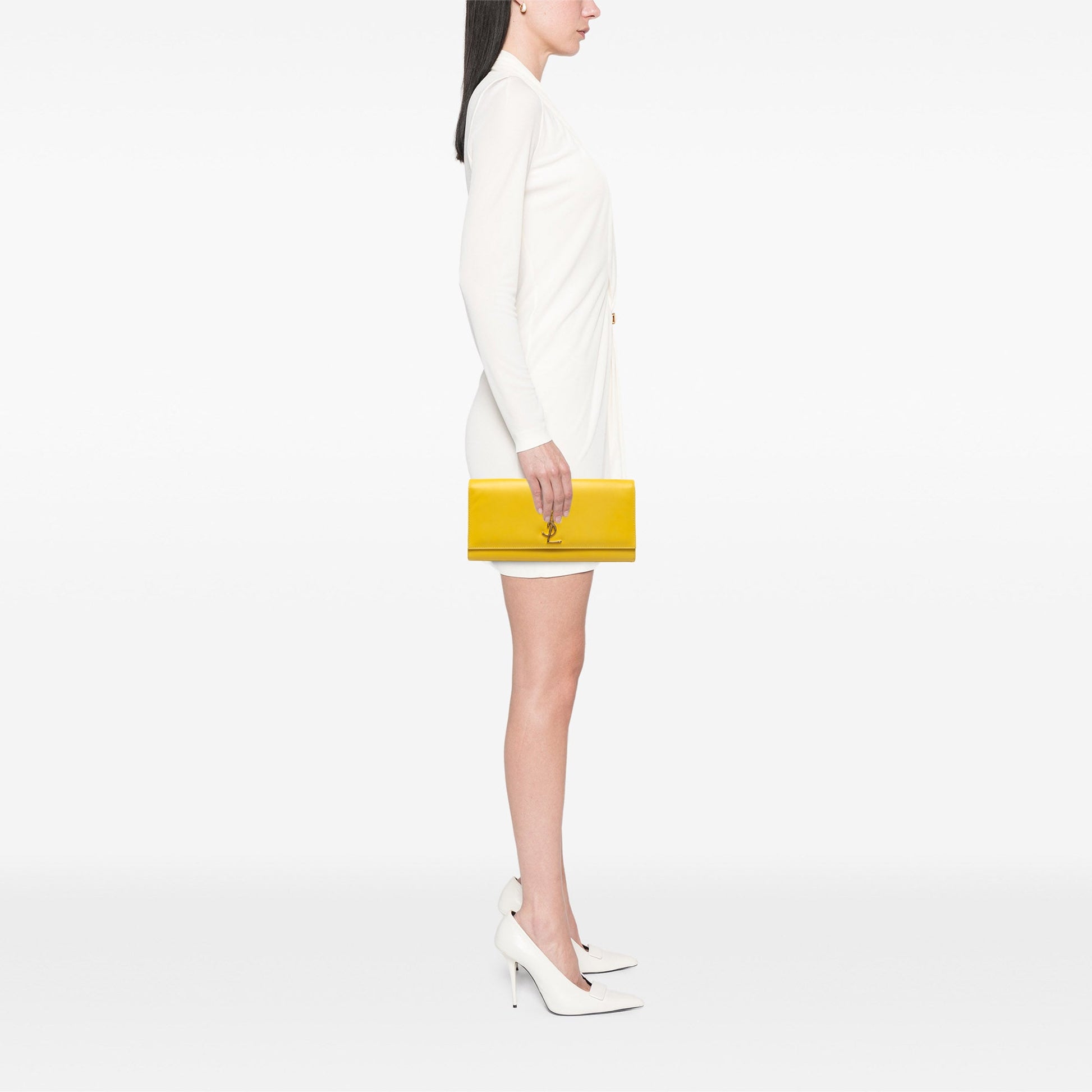 Smooth Leather Cassandre Clutch