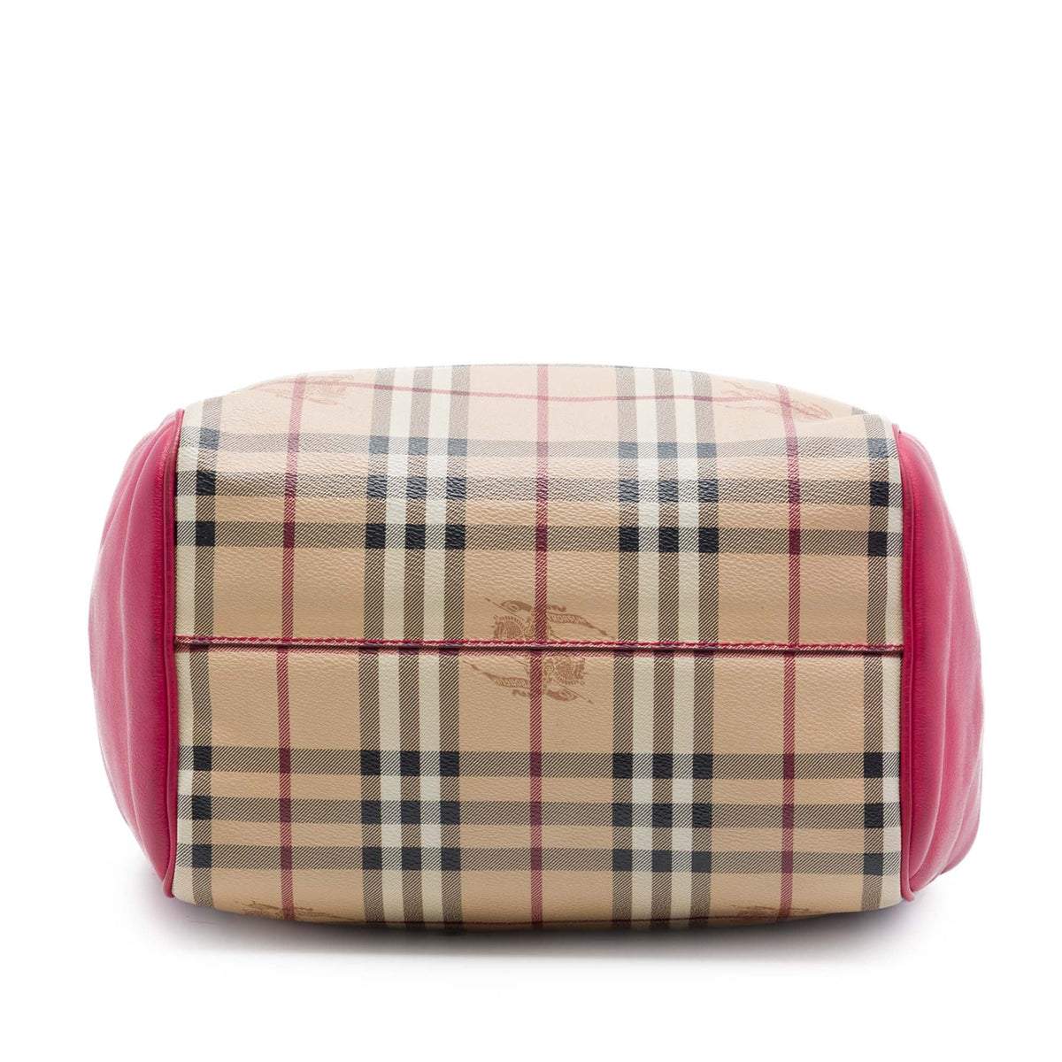 Burberry Small Haymarket Check Coated Canvas and Calfskin Canterbury Tote